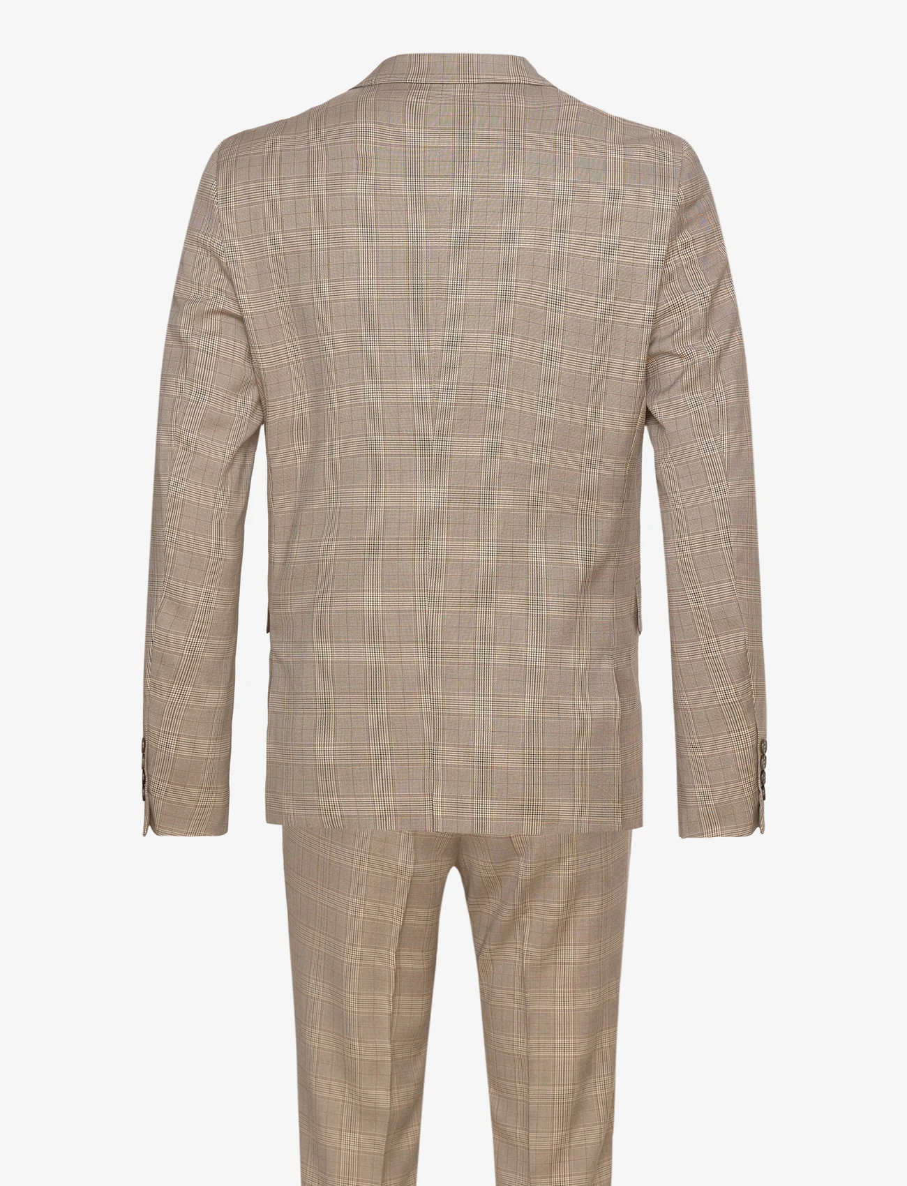 Lindbergh - Checked twill stretch suit - kostuums met dubbele knopen - sand - 1