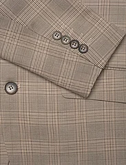 Lindbergh - Checked twill stretch suit - double breasted suits - sand - 6