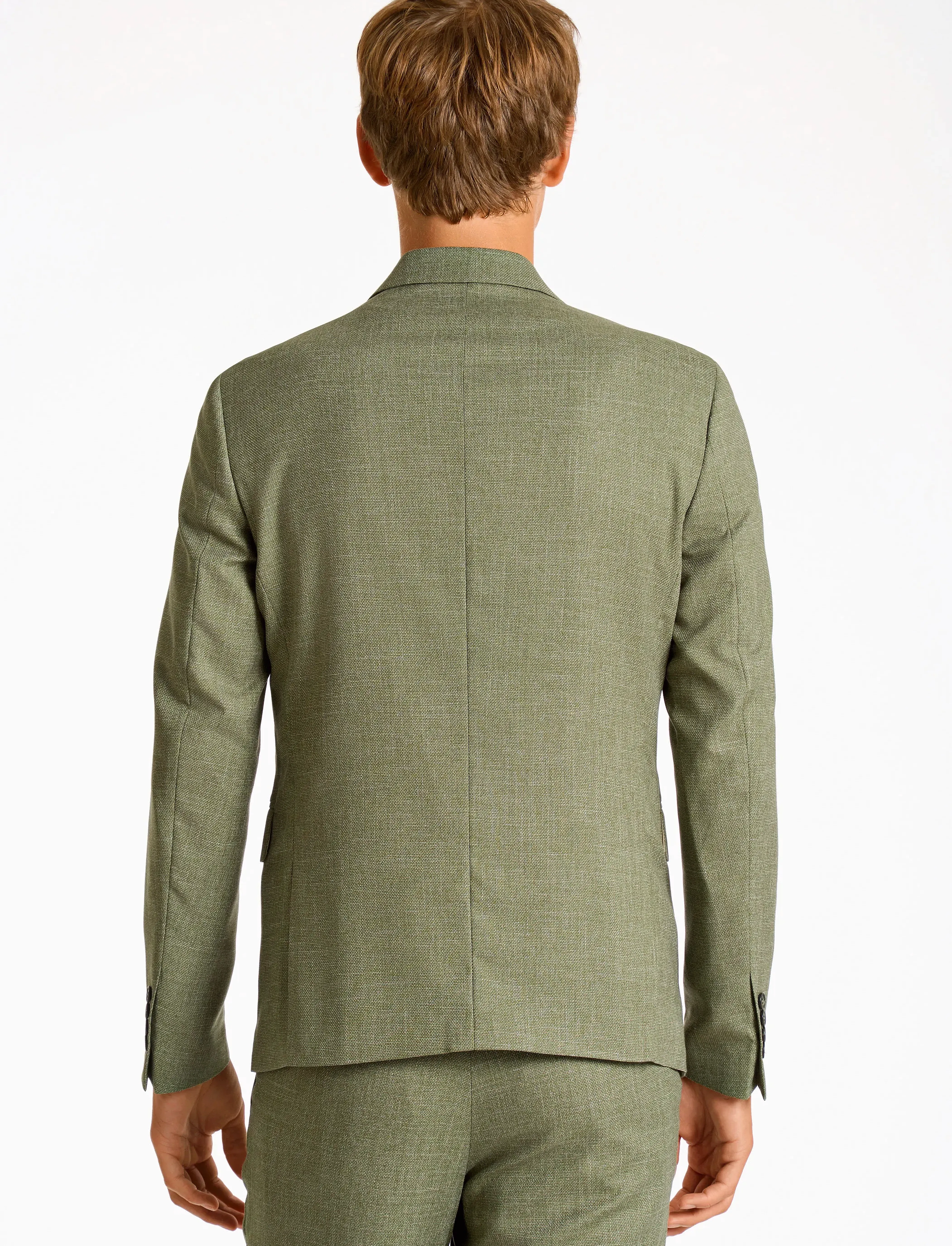 Lindbergh - Structure stretch suit - dobbeltradede jakkesæt - army - 5