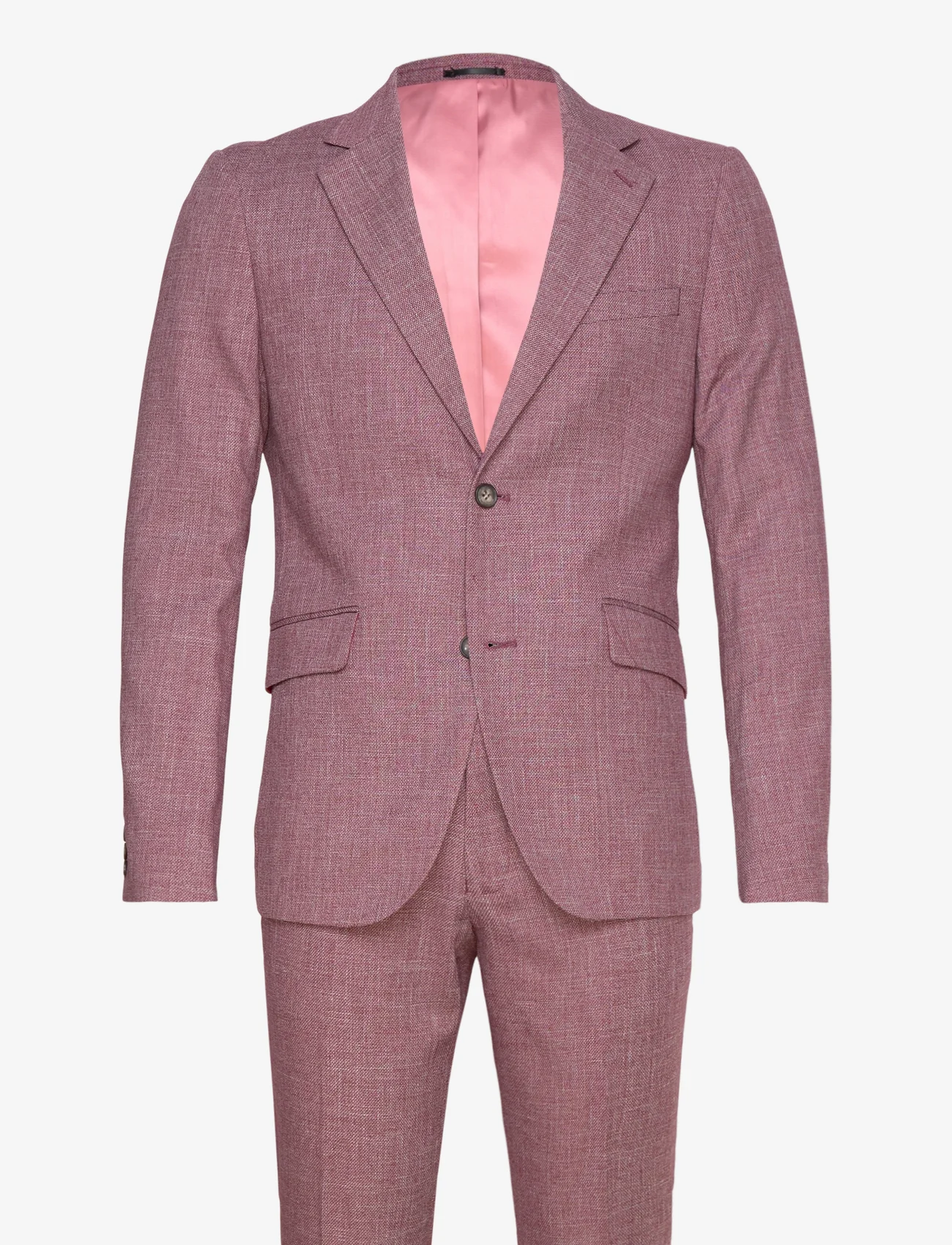 Lindbergh - Structure stretch suit - dubbelknäppta kostymer - dusty rose - 0