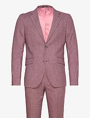 Lindbergh - Structure stretch suit - double breasted suits - dusty rose - 0