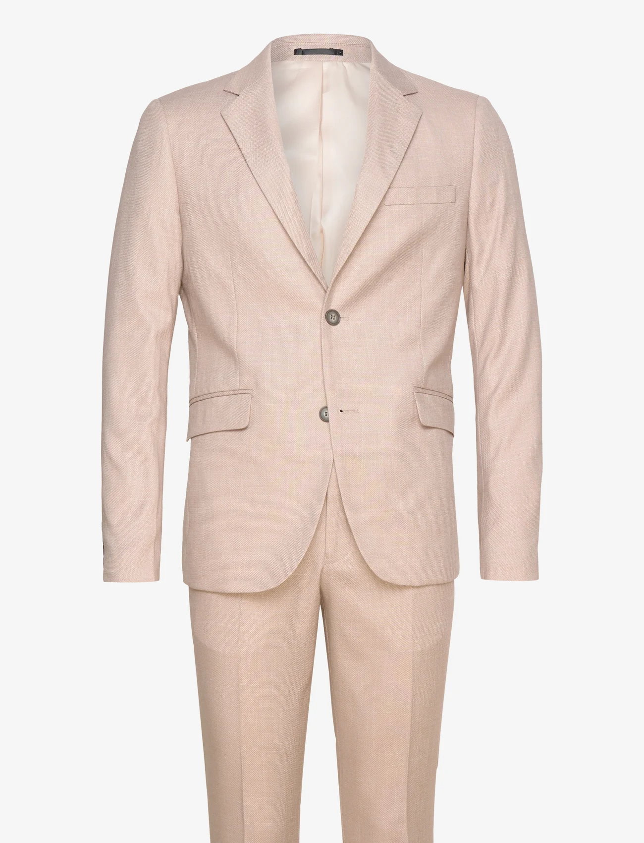 Lindbergh - Structure stretch suit - zweireiher anzüge - lt sand - 0