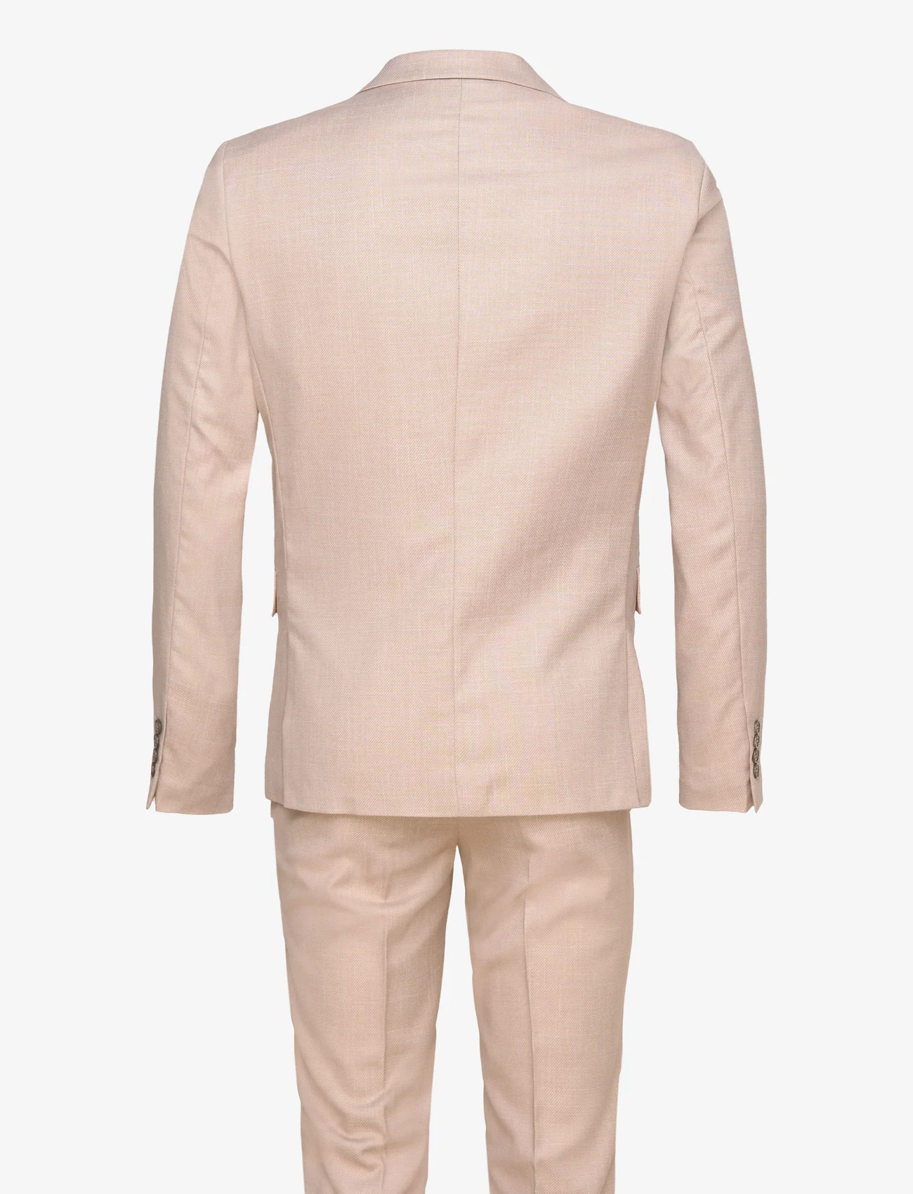 Lindbergh - Structure stretch suit - double breasted suits - lt sand - 1