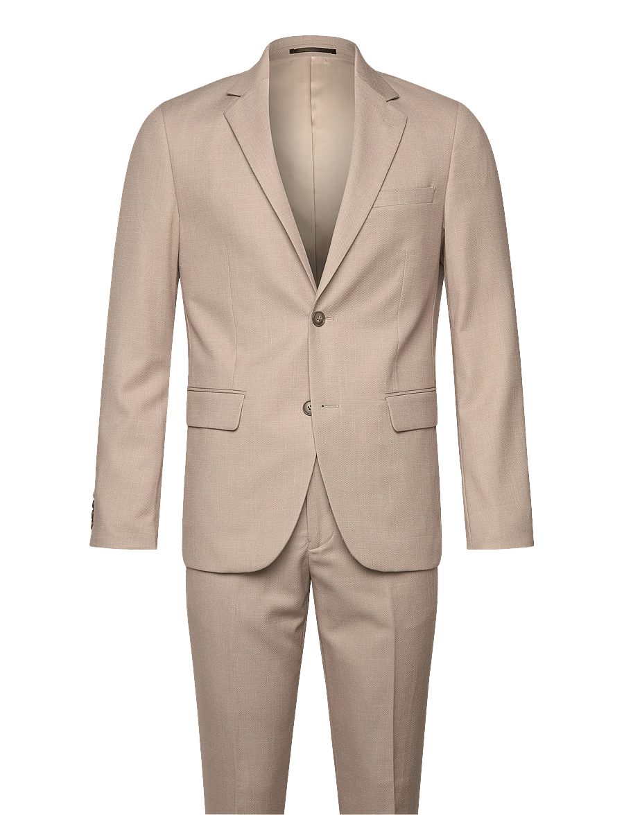 Lindbergh - Structure stretch suit - kostymer - lt sand - 1