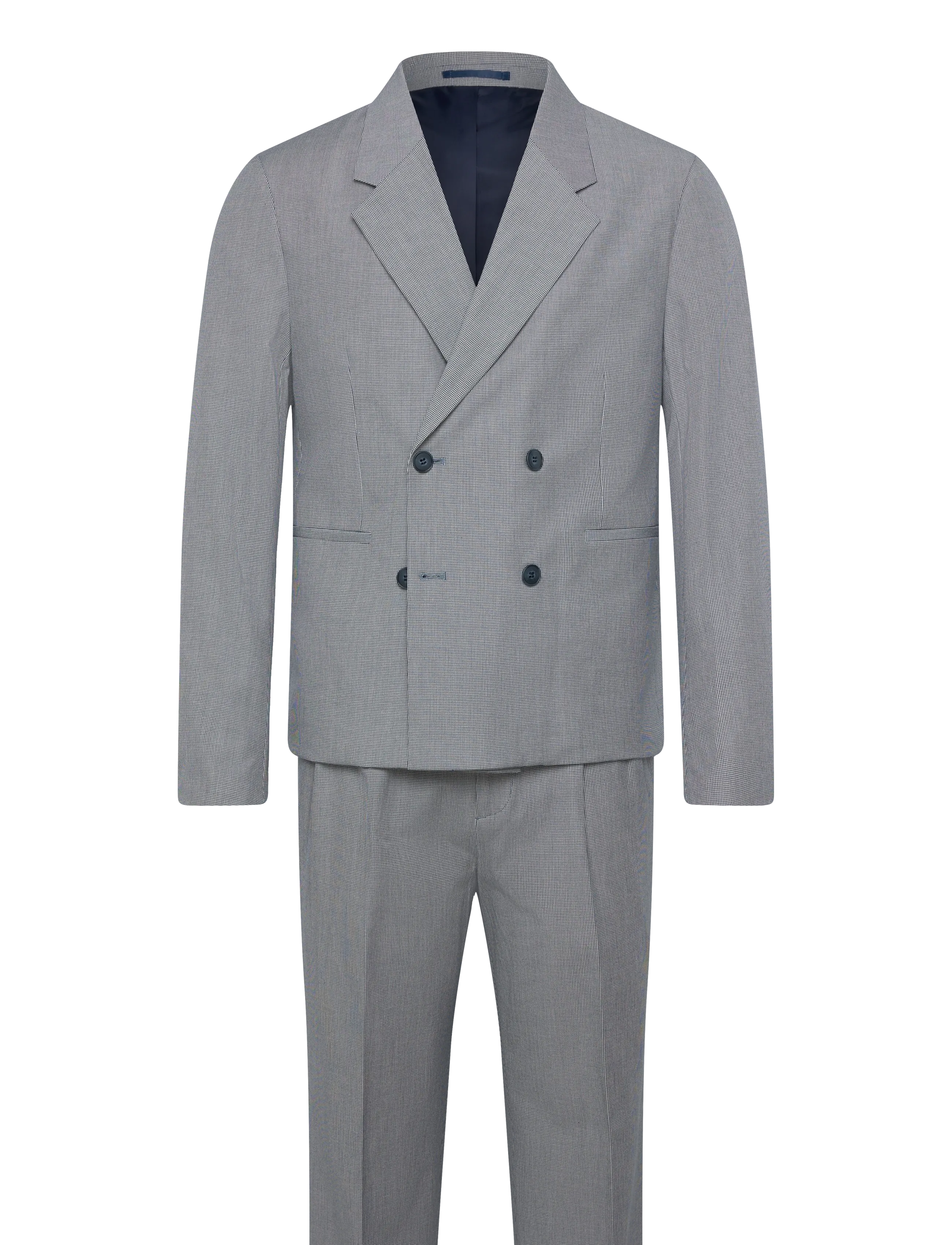 LINDBERGH Micro Houndtooth Anzug Cropped Grau - 54 - Herren