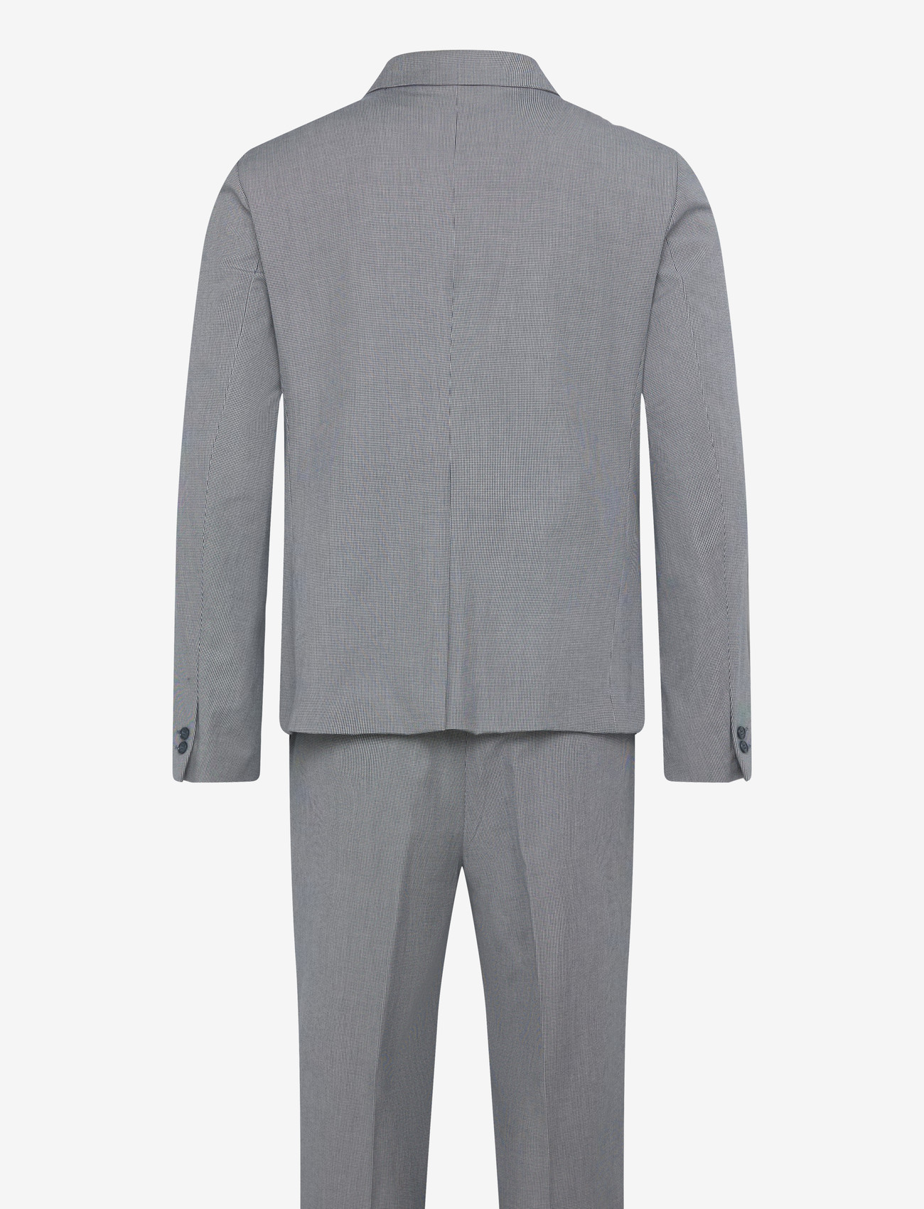 Lindbergh - Micro houndtooth suit cropped - suits - dk blue - 2