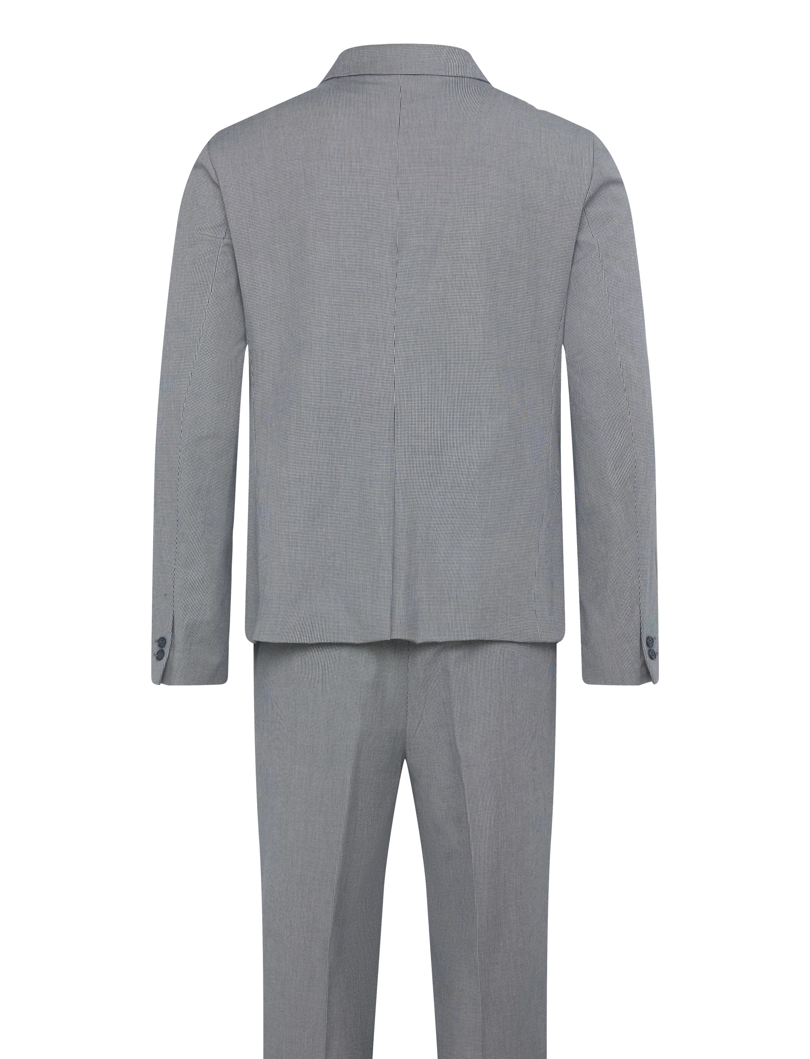 Lindbergh - Micro houndtooth suit cropped - dobbeltradede jakkesæt - dk blue - 2