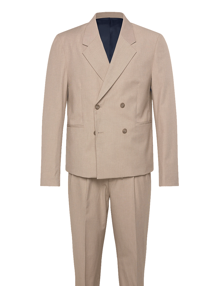 Lindbergh - Micro houndtooth suit cropped - jakkesæt - sand - 1