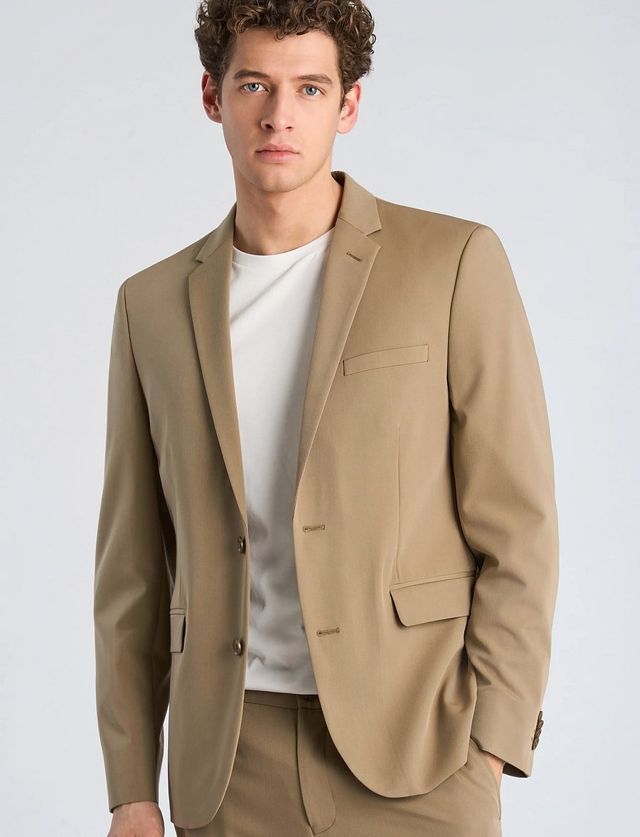 Lindbergh - Fine twill stretch suit - suits - army - 0