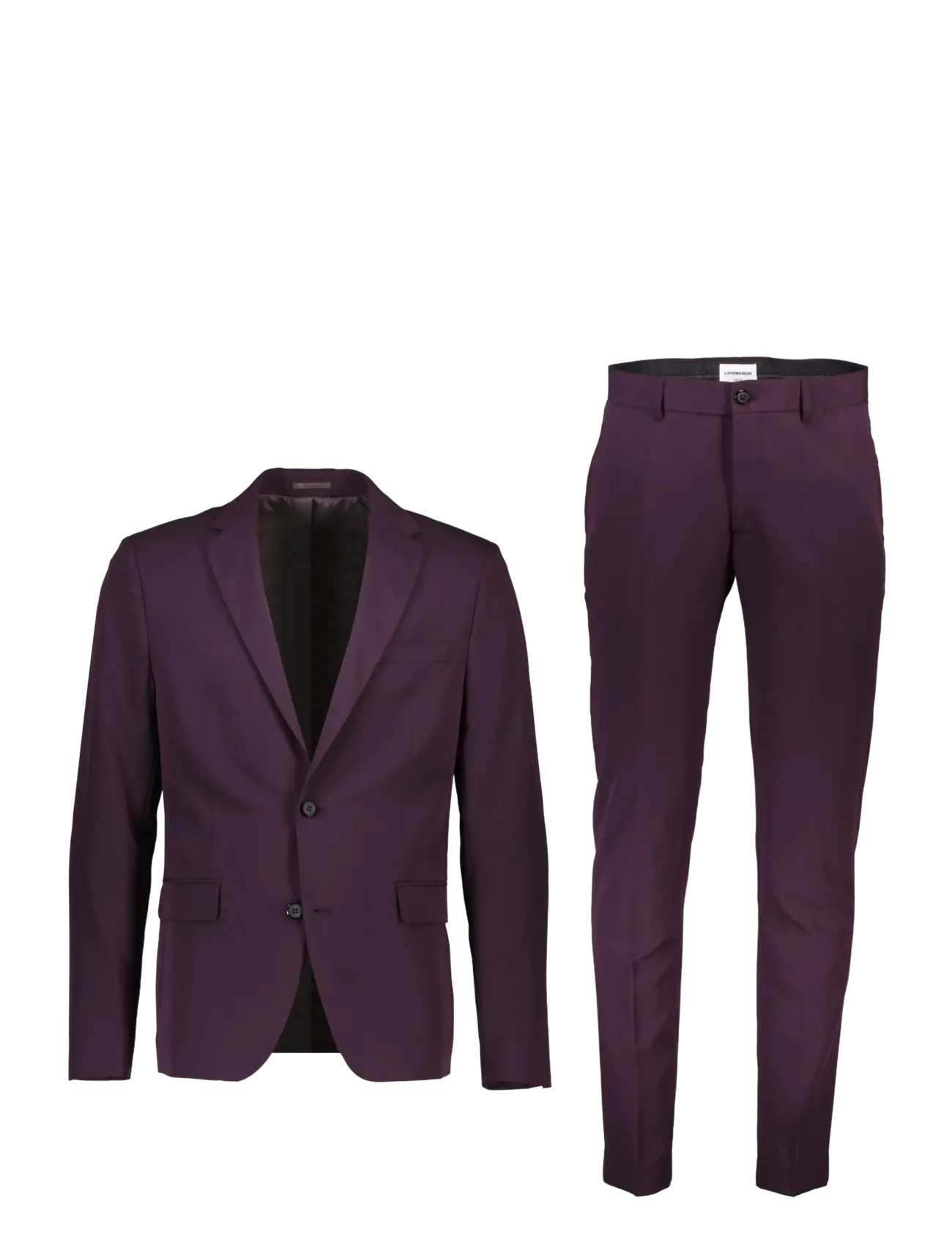 Lindbergh Fine twill stretch suit - Lindbergh - DK BURGUNDY / burgundy