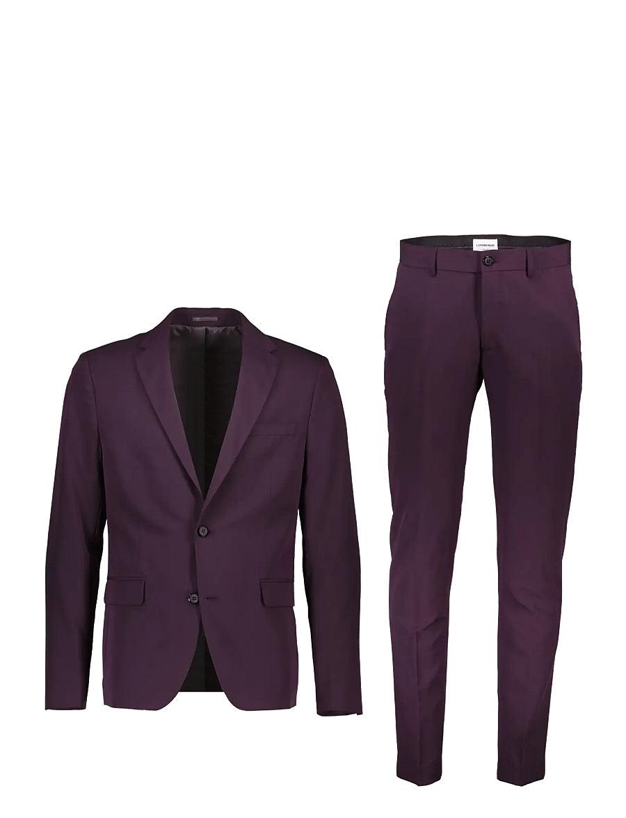 Lindbergh - Fine twill stretch suit - kostymer - dk burgundy - 0