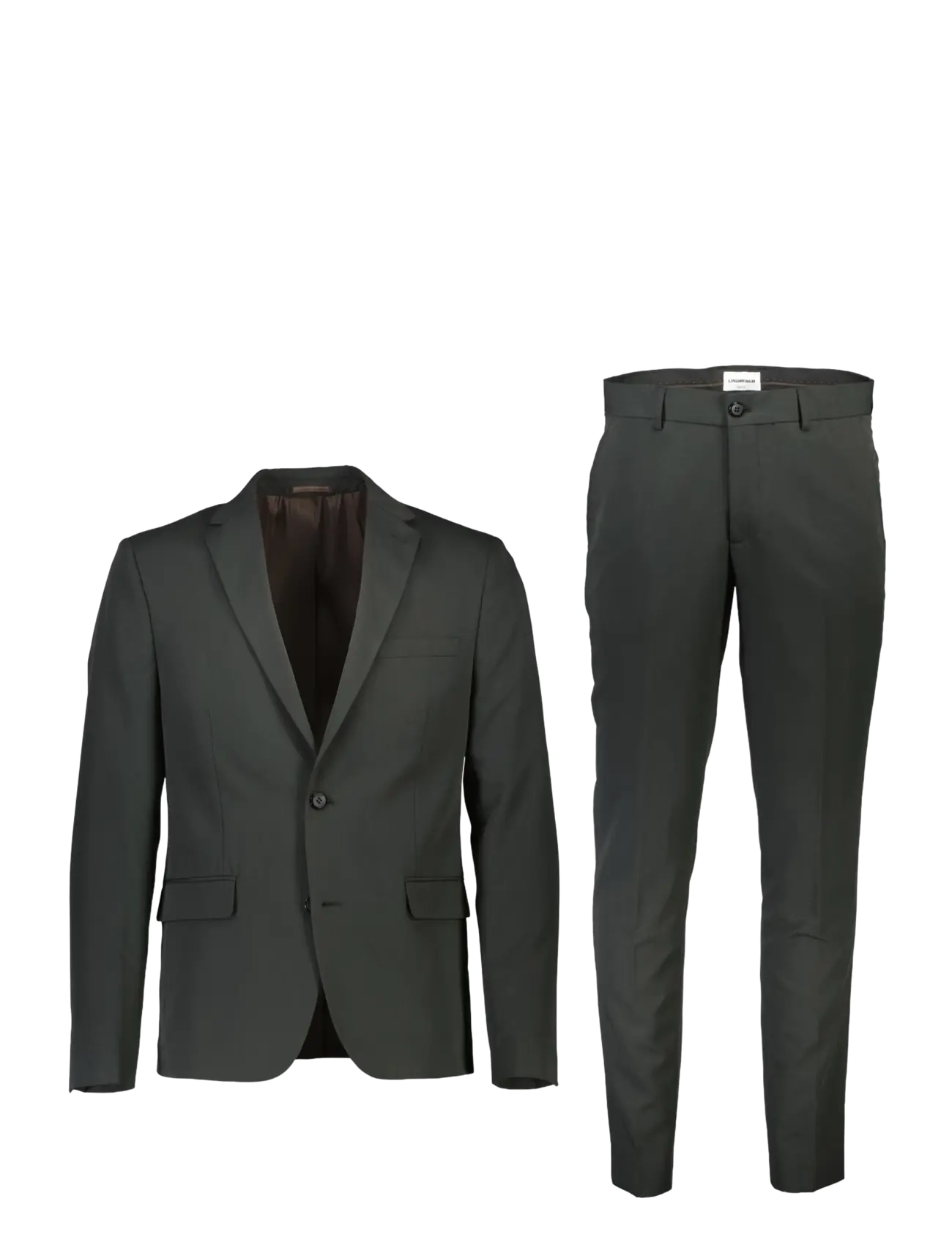 Lindbergh Fine twill stretch suit - Lindbergh - DK GREEN MIX / green