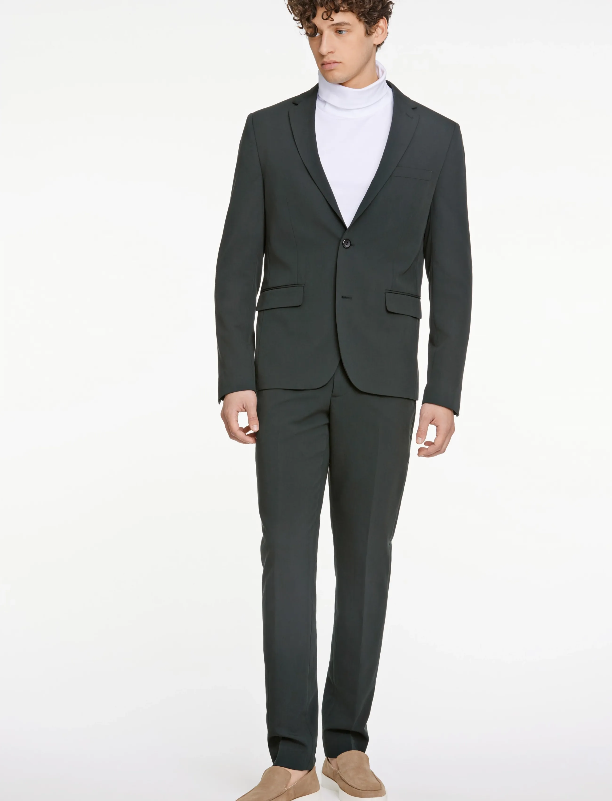 Lindbergh - Fine twill stretch suit - Ülikonnad - dk green mix - 0