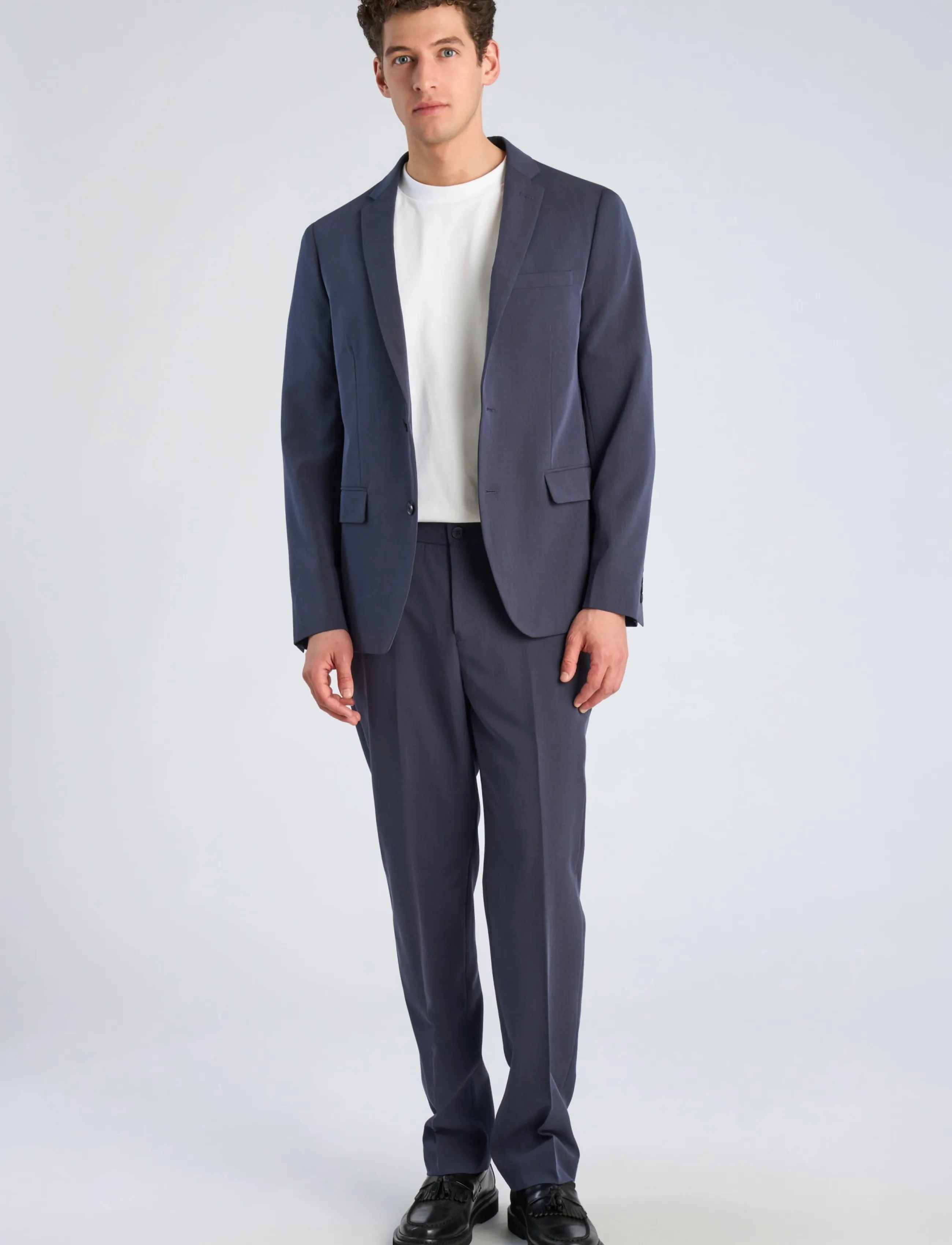 Lindbergh - Fine twill stretch suit - Ülikonnad - indigo blue mel - 0