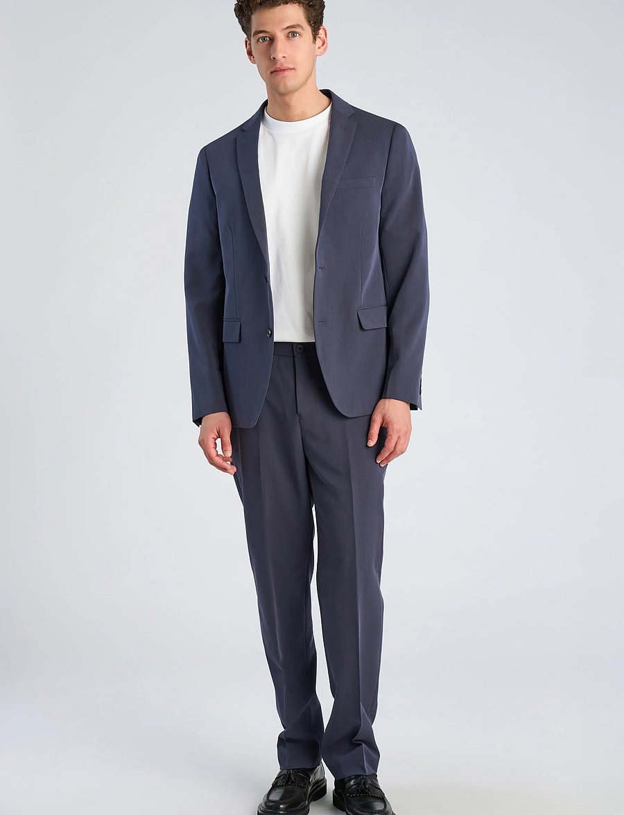 Lindbergh - Fine twill stretch suit - Ülikonnad - indigo blue mel - 0