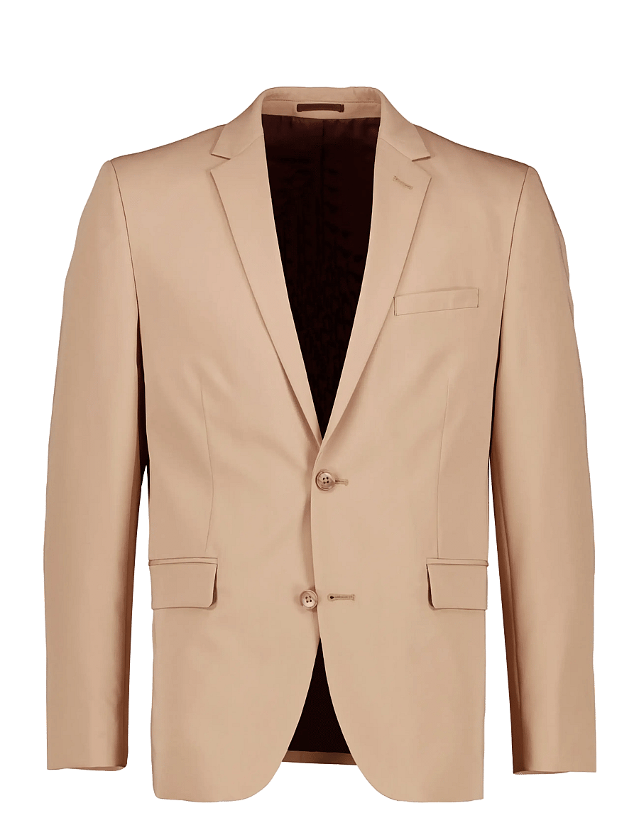 Lindbergh - Fine twill stretch suit - suits - sand - 2