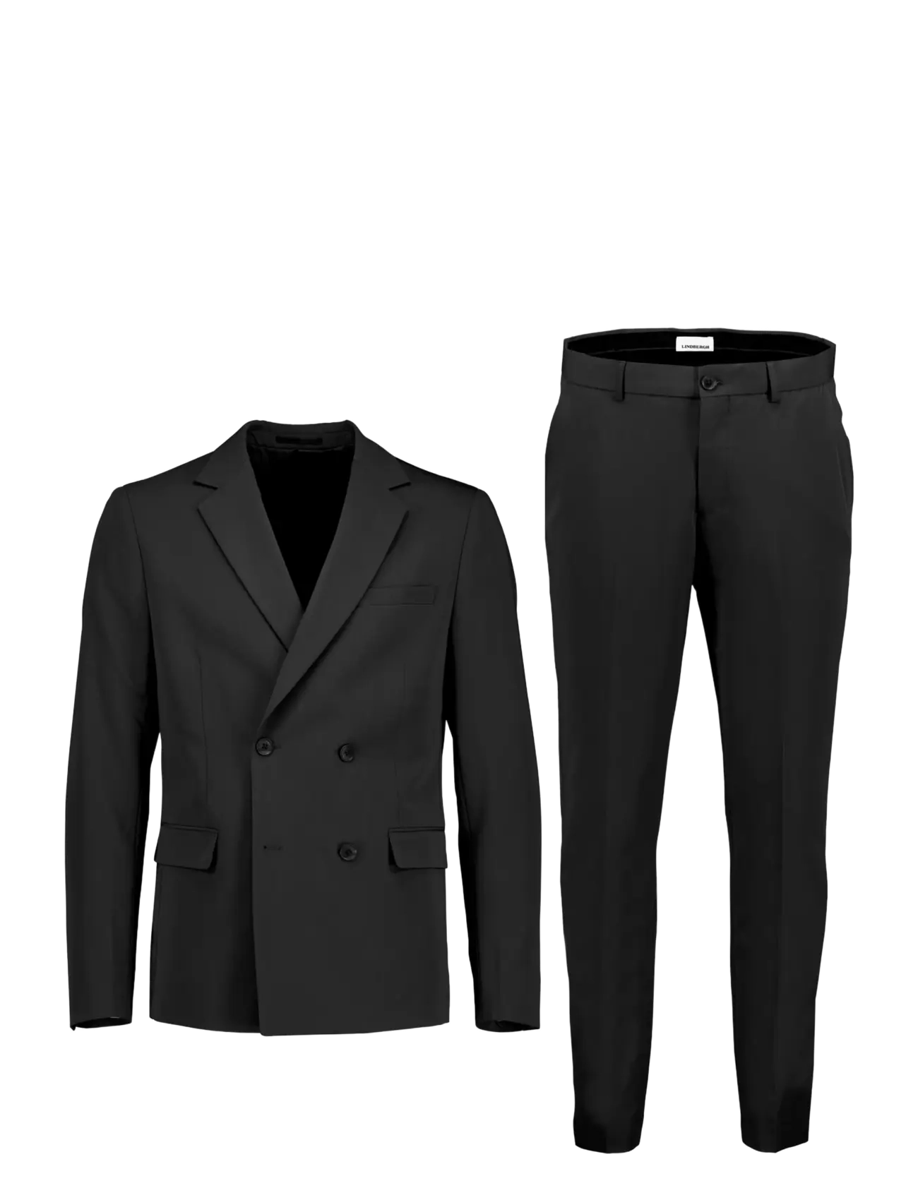 Lindbergh Fine twill stretch suit - Riided - BLACK / black