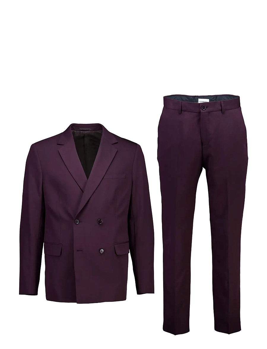 Lindbergh - Fine twill stretch suit - kostymer - dk burgundy - 1