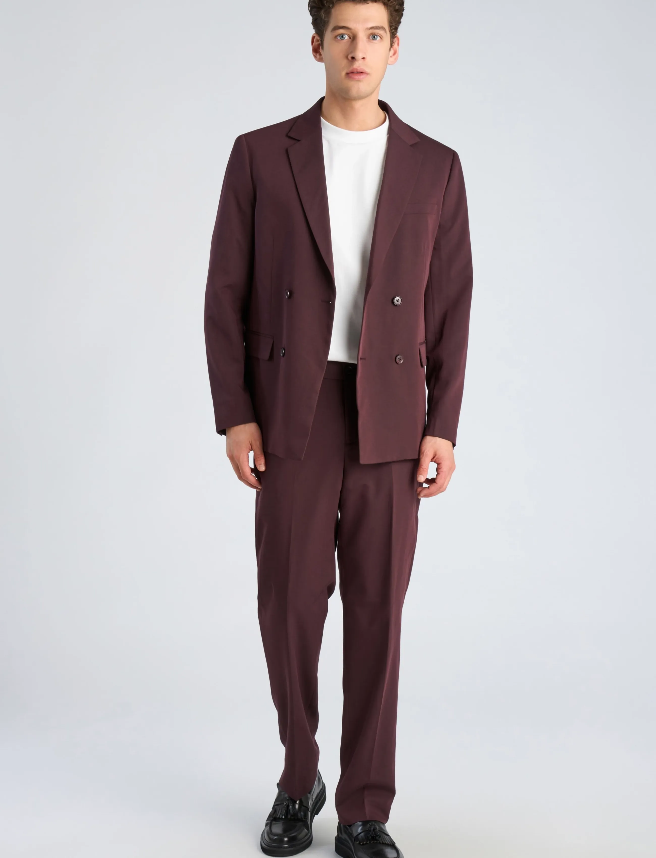 Lindbergh - Fine twill stretch suit - kostymer - dk burgundy - 0