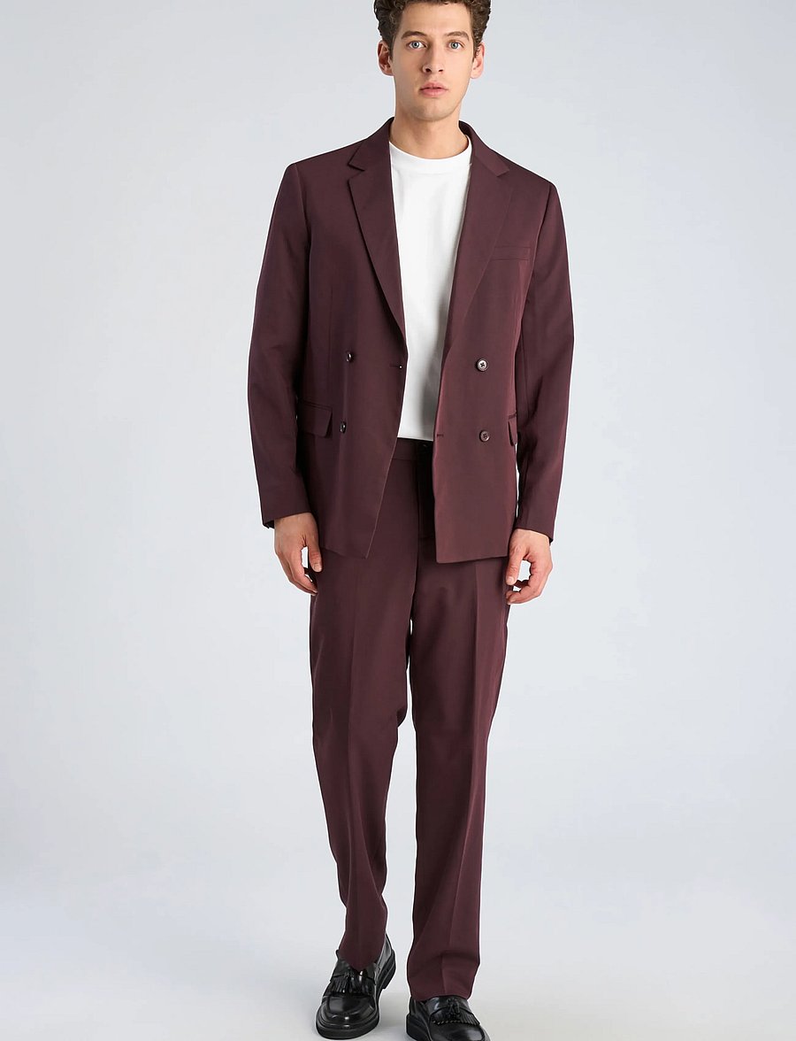 Lindbergh - Fine twill stretch suit - kostymer - dk burgundy - 0
