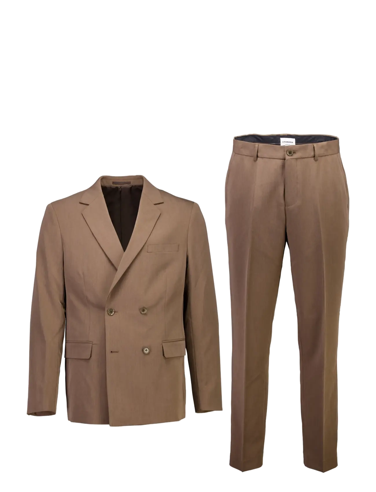 Lindbergh Fine twill stretch suit - Lindbergh - STONE MEL / brown