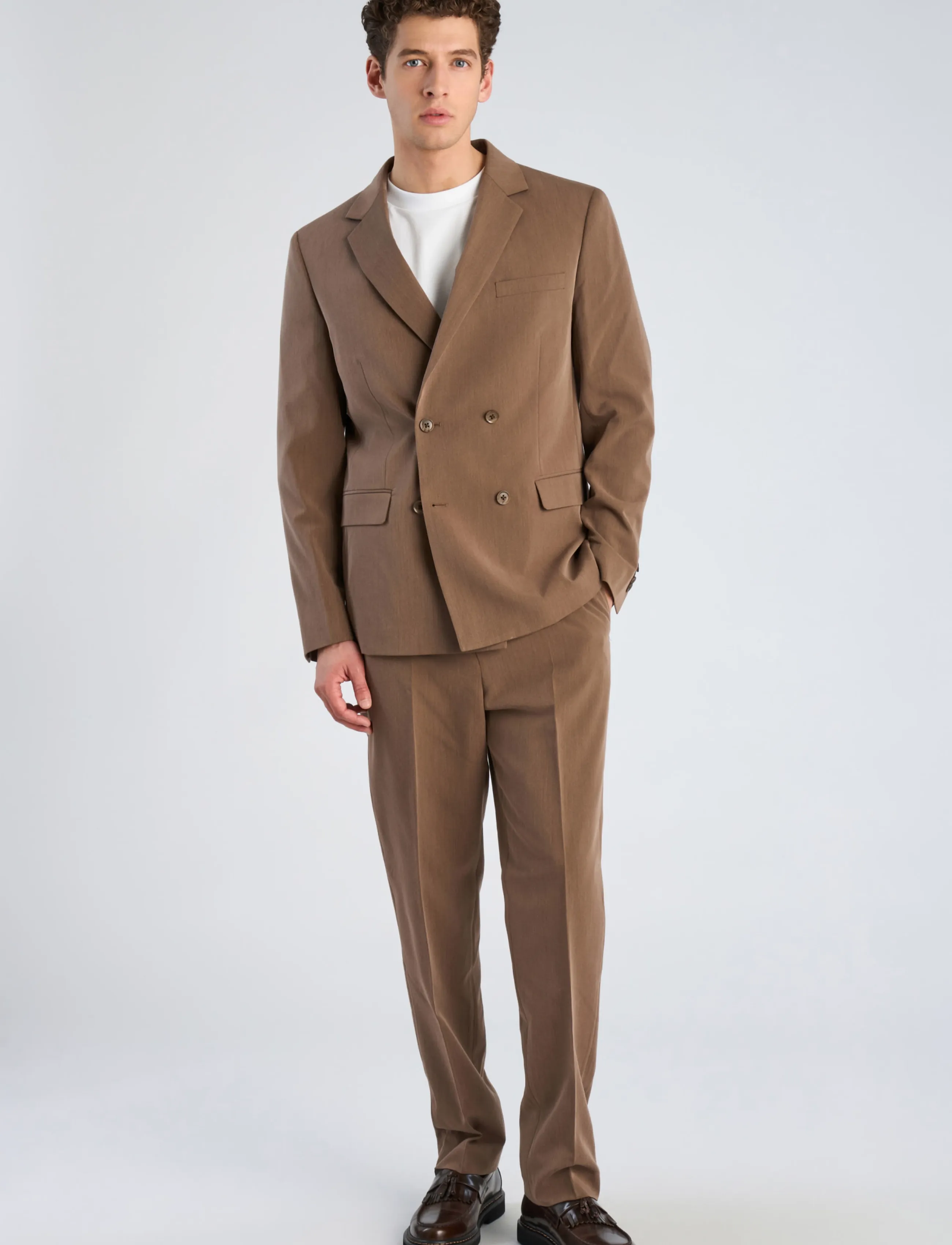 Lindbergh - Fine twill stretch suit - Ülikonnad - stone mel - 0