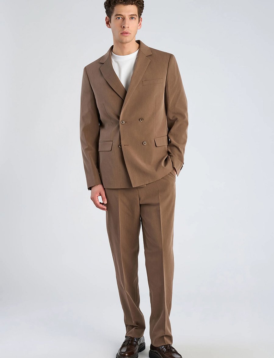 Lindbergh - Fine twill stretch suit - Ülikonnad - stone mel - 0