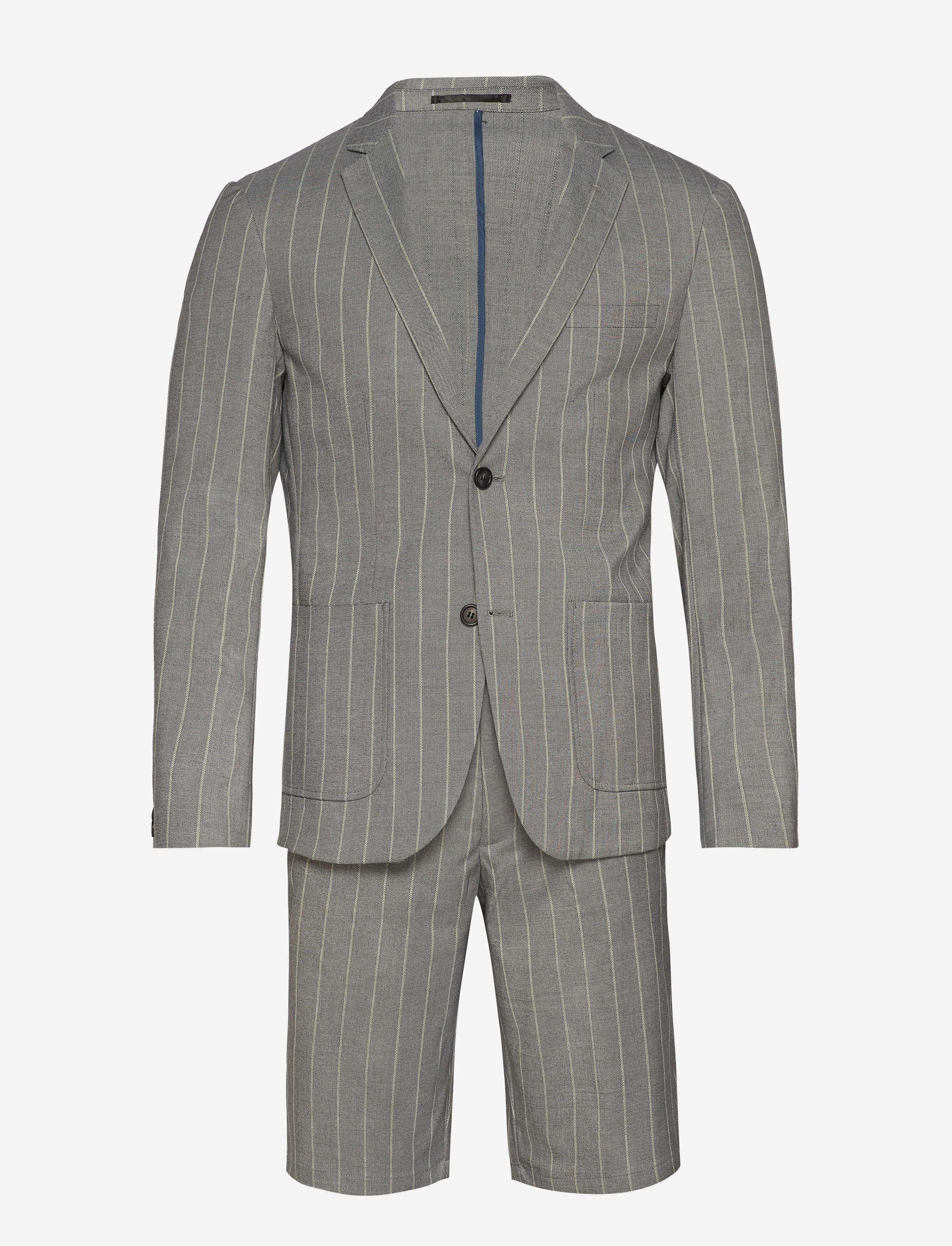 Lindbergh - Striped suit w/shorts - grey - 0