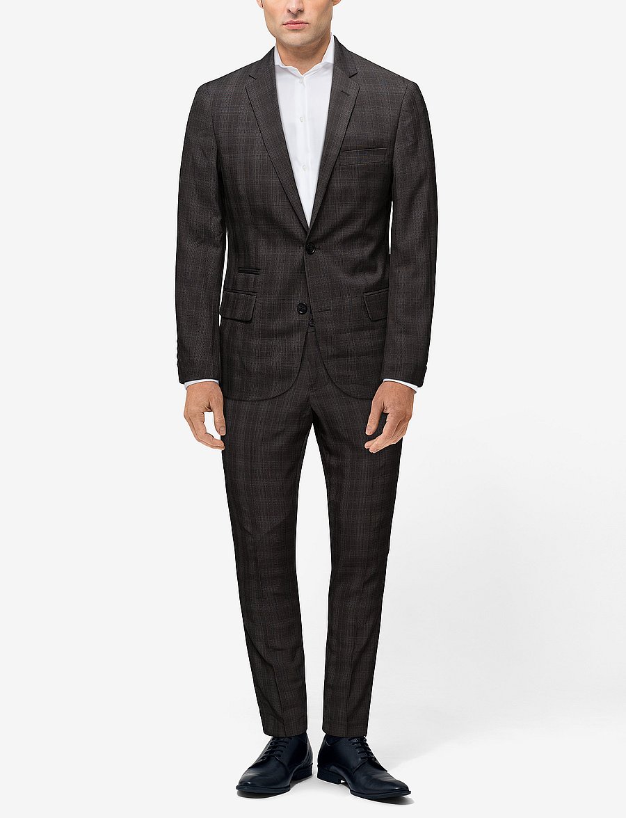 Lindbergh - Checked mens suit - jakkesæt - grey check - 4