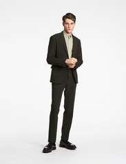 Lindbergh - Plain mens suit - double breasted suits - army mel - 4