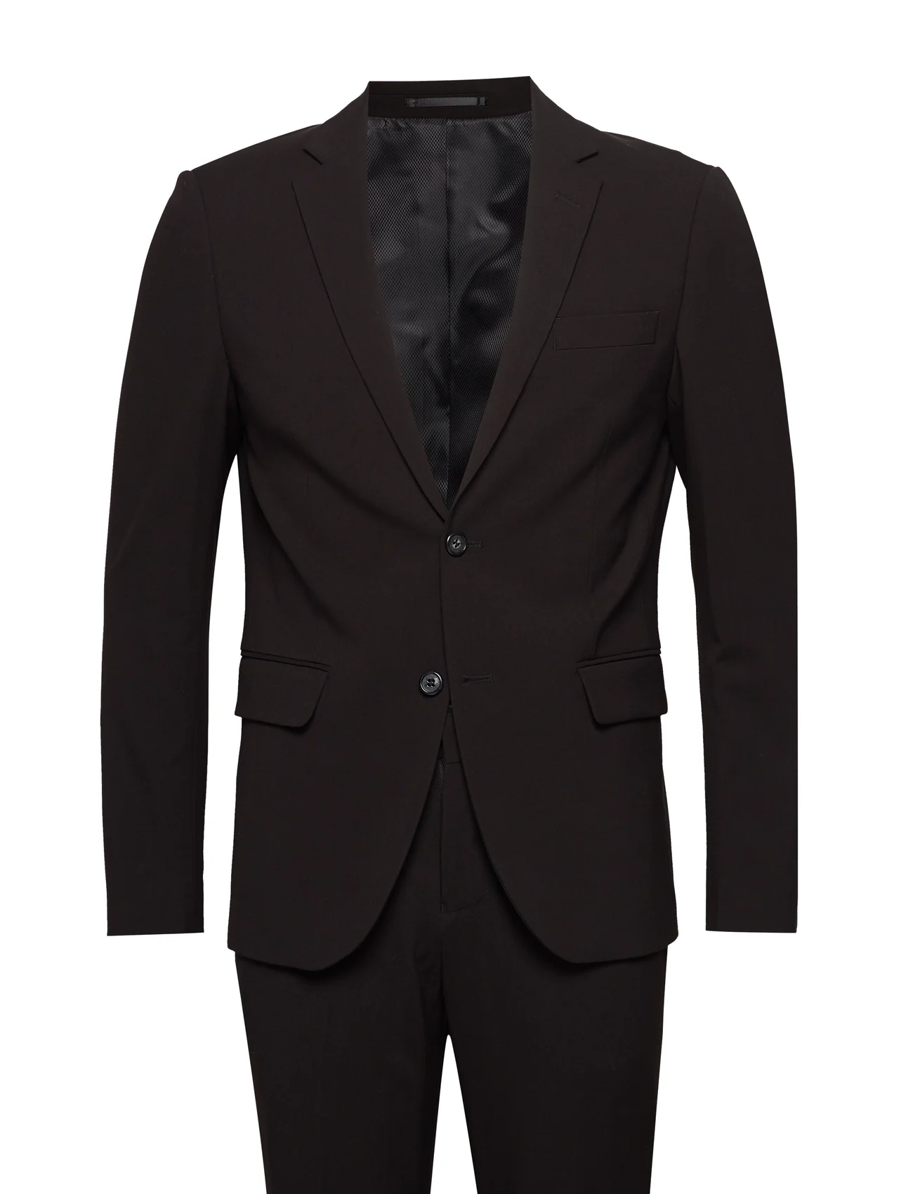 Lindbergh - Plain mens suit - double breasted suits - black - 0