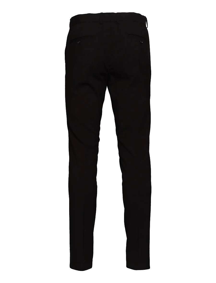 Lindbergh - Plain mens suit - normal length - einreiher - black - 4
