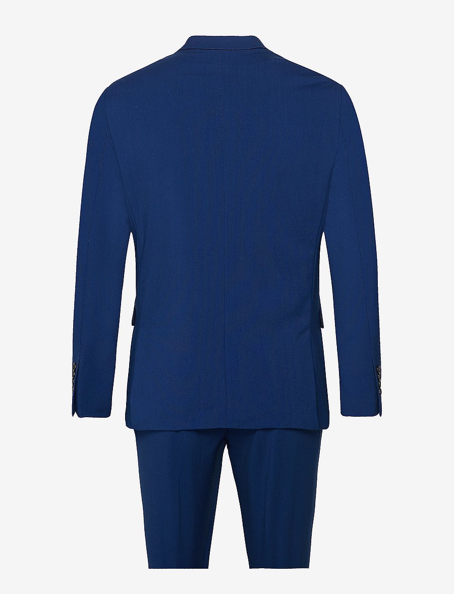 Lindbergh - Plain mens suit - normal length - einreiher - blue - 2