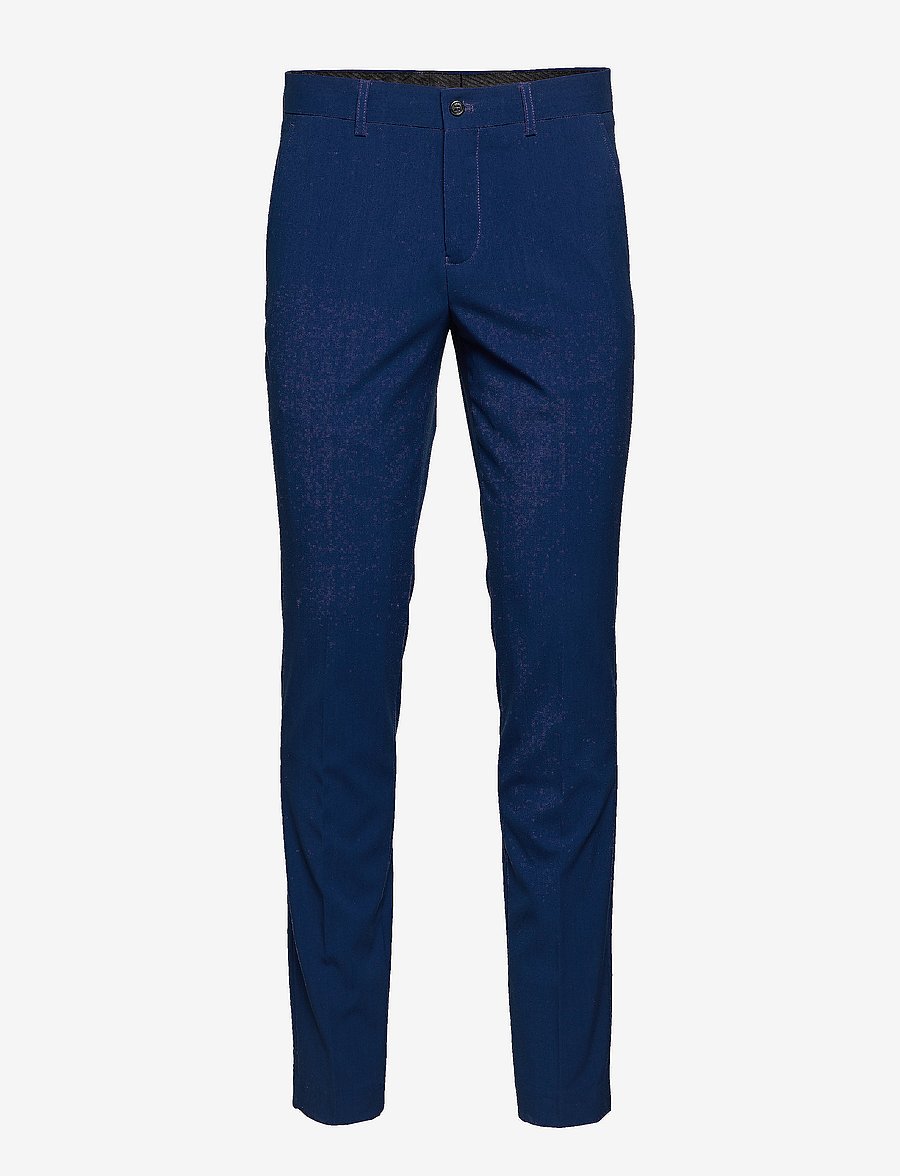 Lindbergh - Plain mens suit - normal length - einreiher - blue - 3