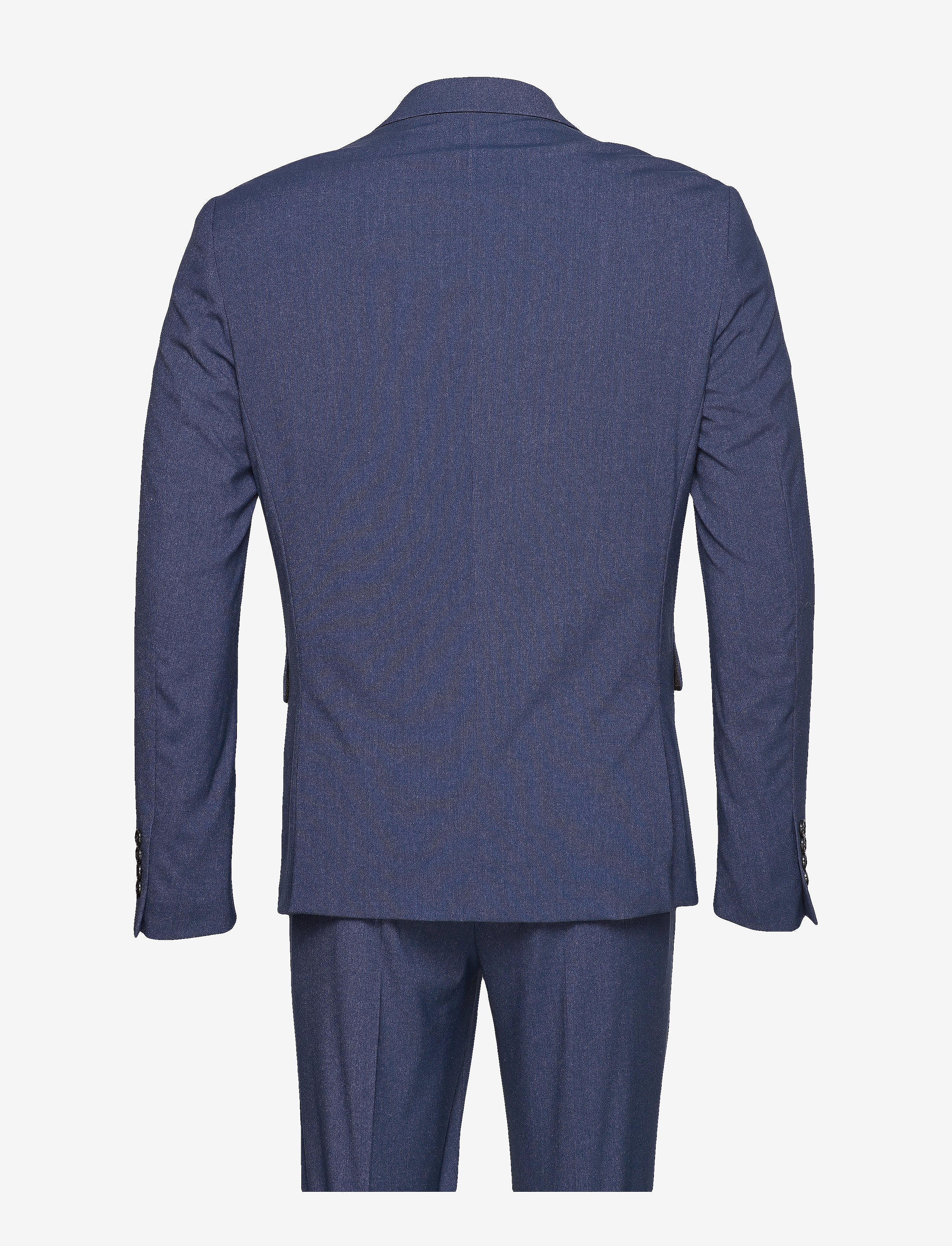 Lindbergh - Plain mens suit - normal length - einreiher - blue mel - 3