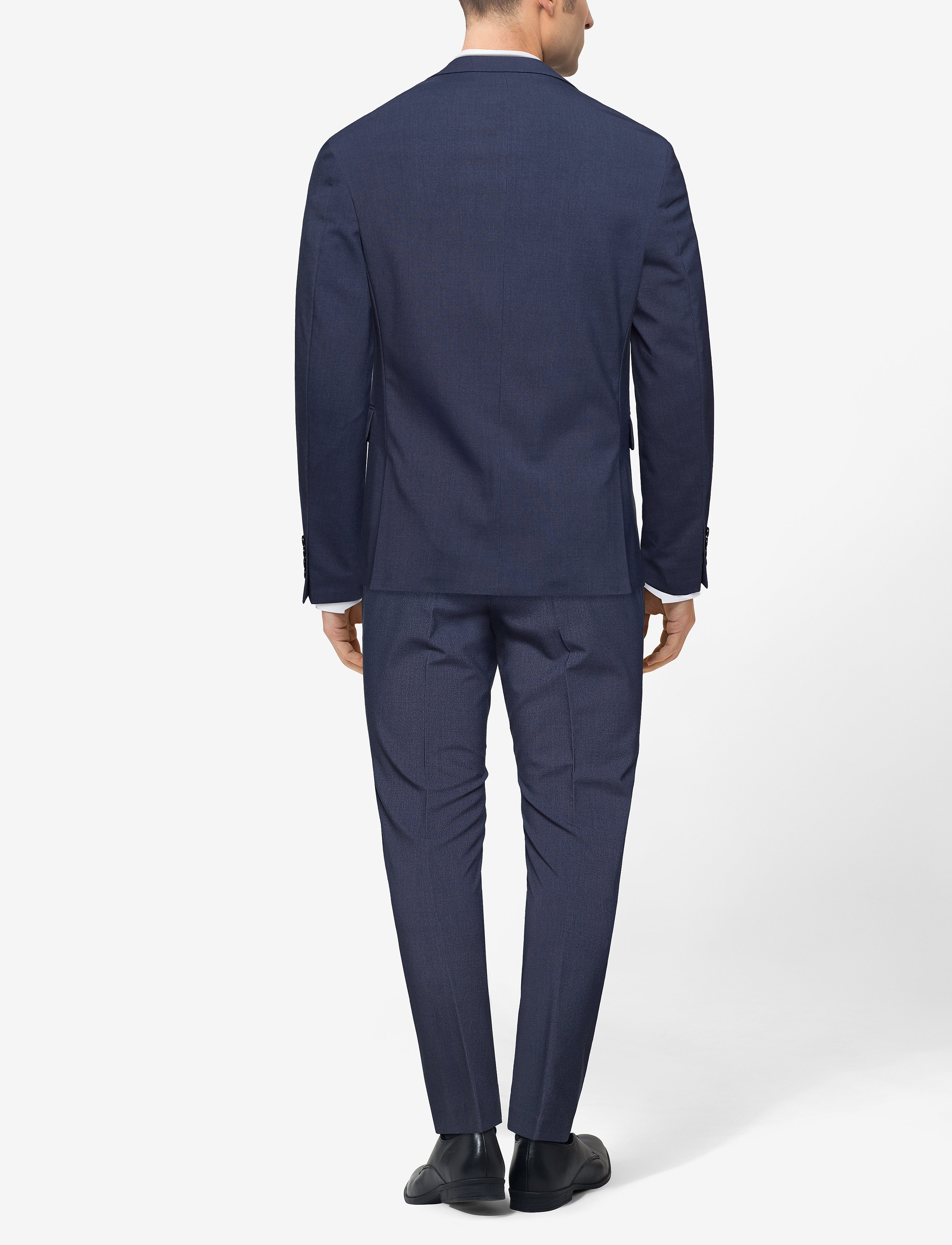 Lindbergh - Plain mens suit - normal length - einreiher - blue mel - 5