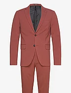 Plain mens suit - BURNT CLAY