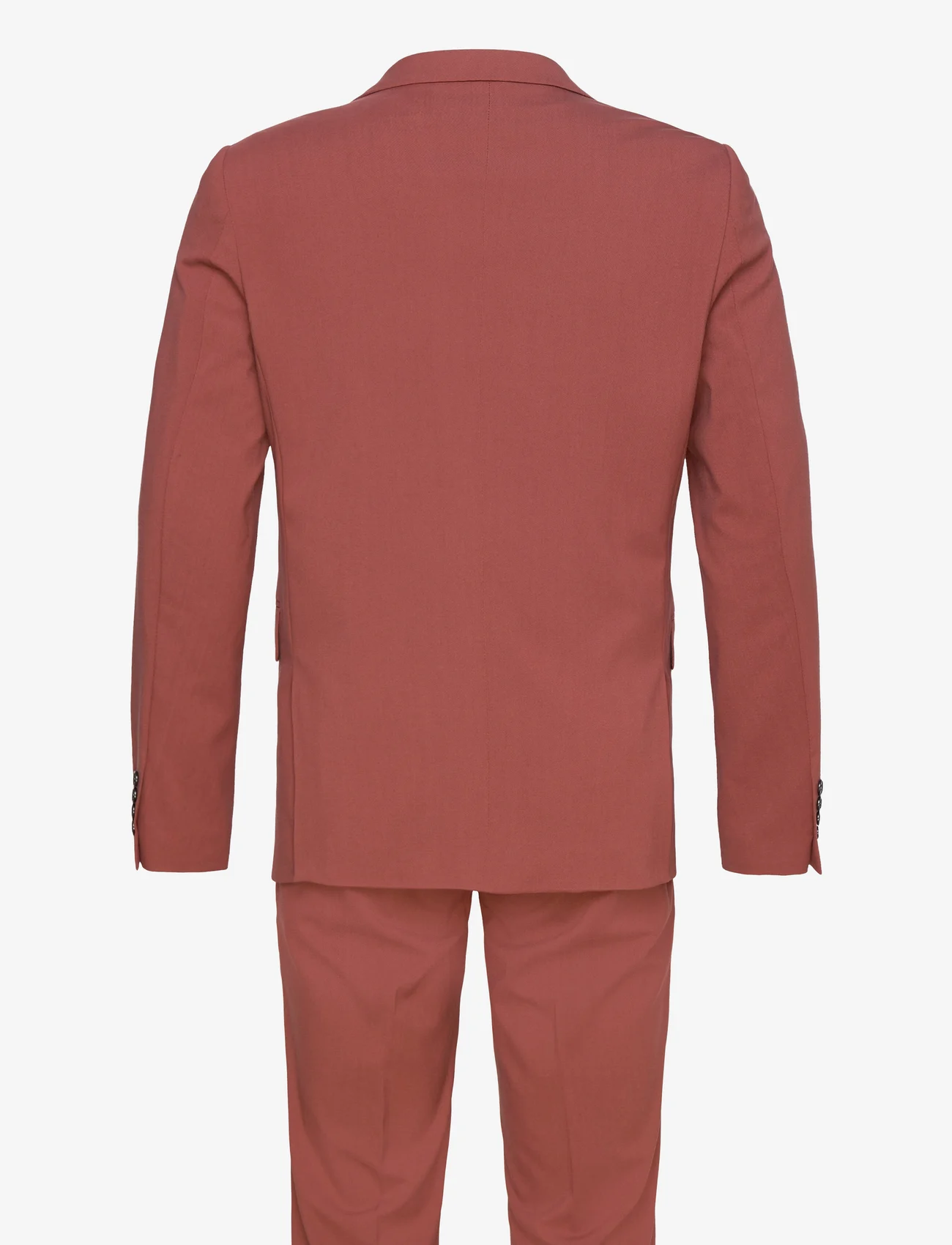 Lindbergh - Plain mens suit - normal lenght - dobbeltkneppede dresser - burnt clay - 1