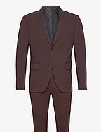 Plain mens suit - normal lenght - DEEP BORDEAUX
