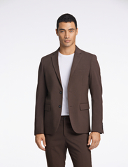 Lindbergh - Plain mens suit - dobbeltradede jakkesæt - deep bordeaux - 5