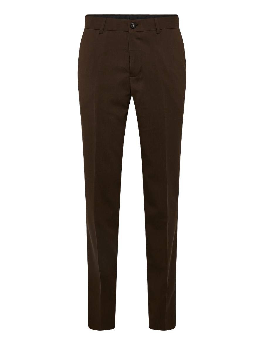 Lindbergh - Plain mens suit - normal length - einreiher - deep brown - 3
