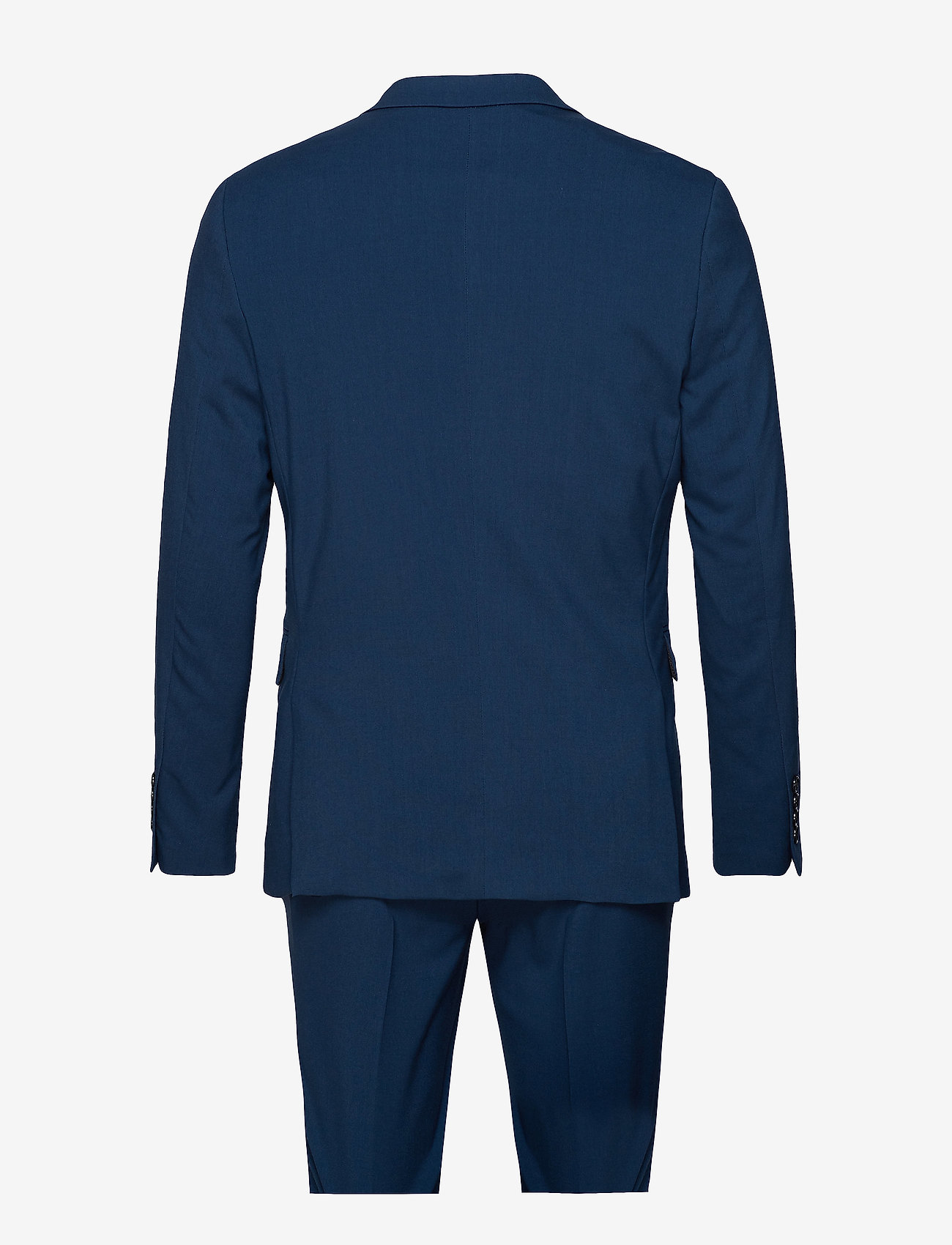 Lindbergh - Plain mens suit - dobbeltradede jakkesæt - dk blue - 1