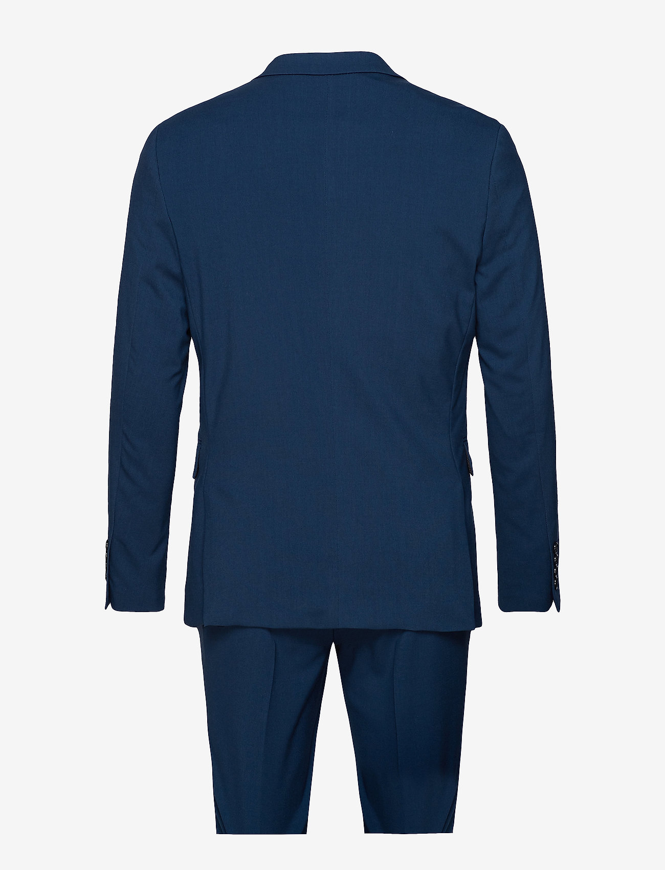 Lindbergh - Plain mens suit - normal length - enkeltradede blazere - dk blue - 2