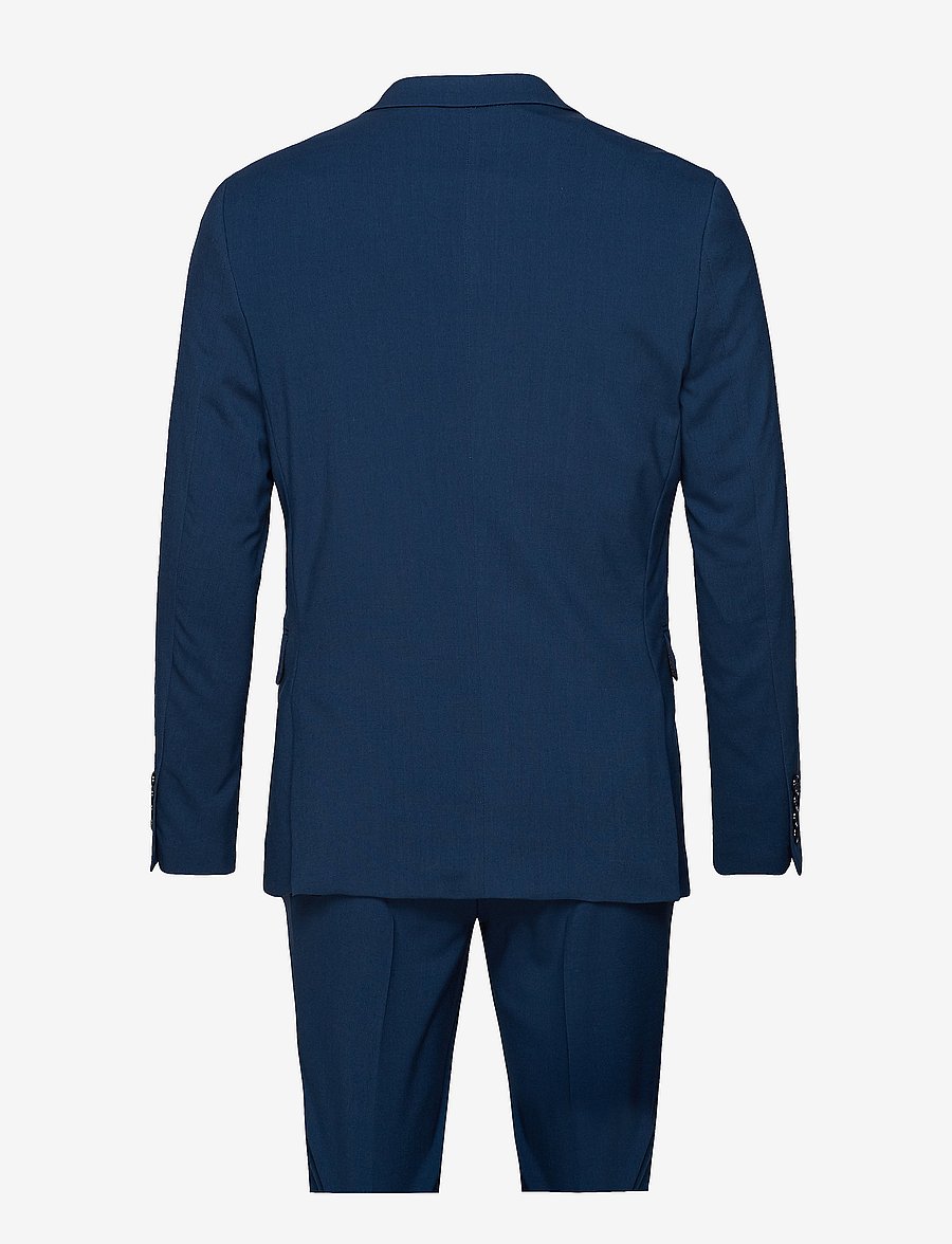 Lindbergh - Plain mens suit - normal length - einreiher - dk blue - 2