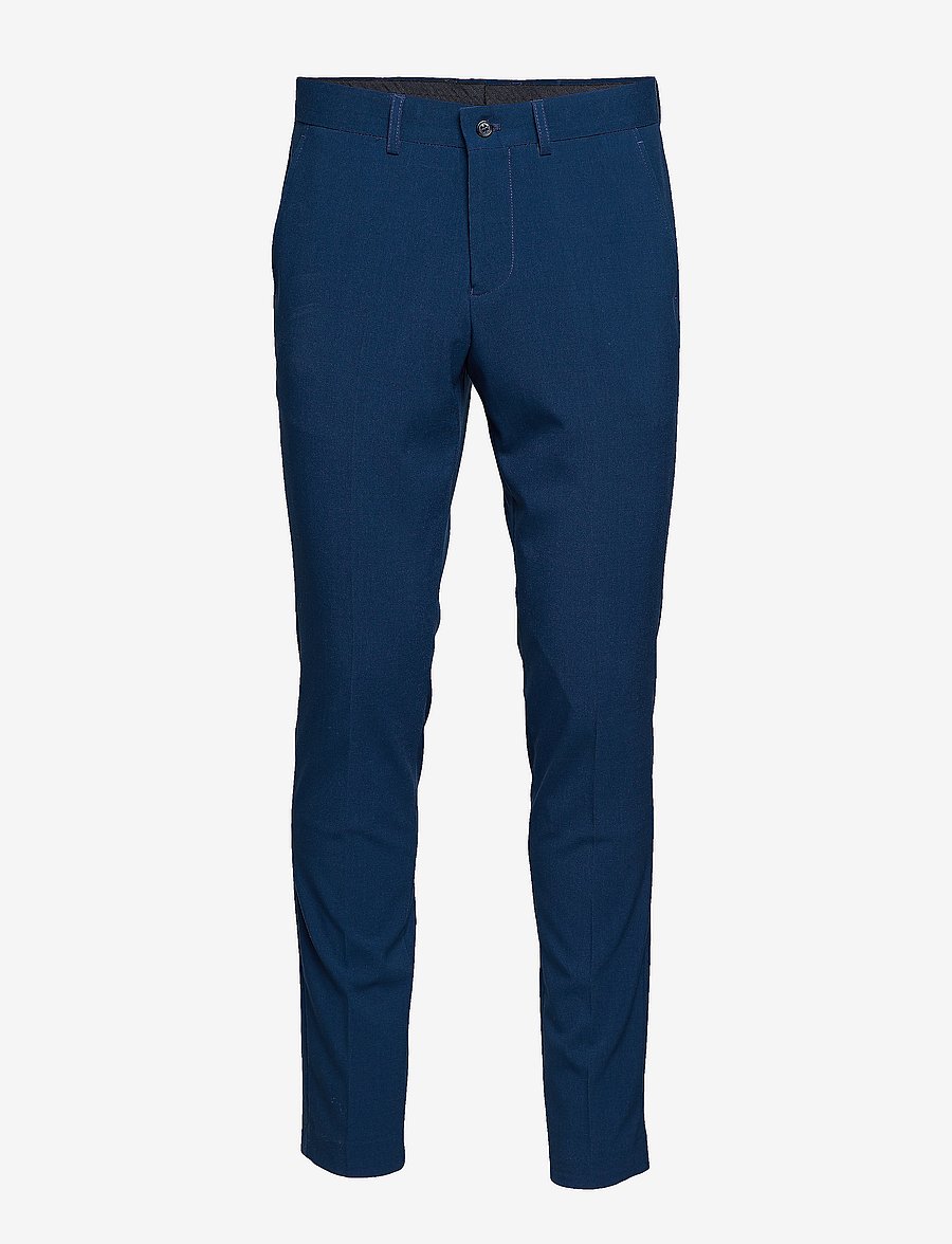 Lindbergh - Plain mens suit - normal length - einreiher - dk blue - 3