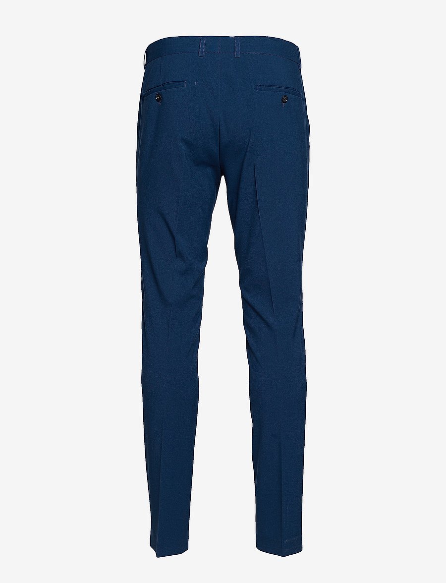 Lindbergh - Plain mens suit - normal length - einreiher - dk blue - 4