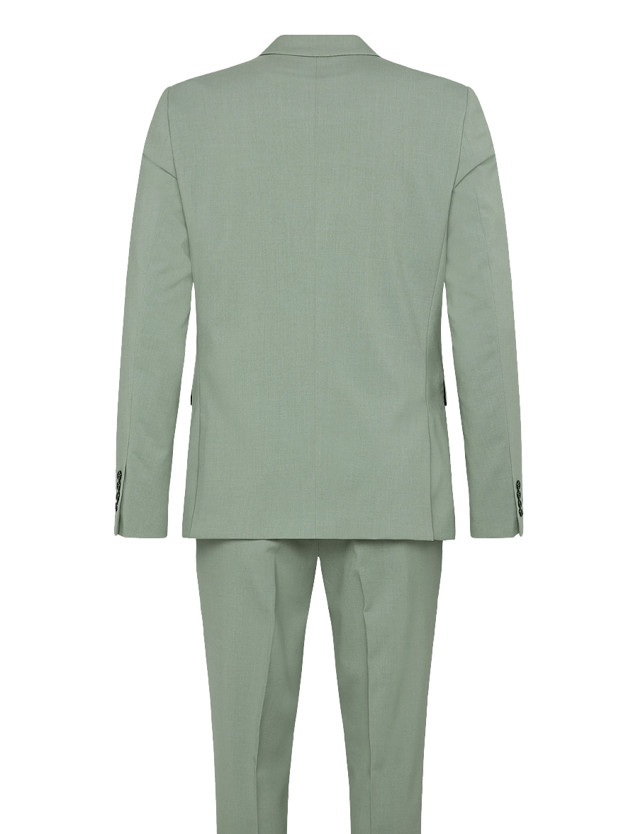 Lindbergh - Plain mens suit - normal length - einreiher - dusty green - 2