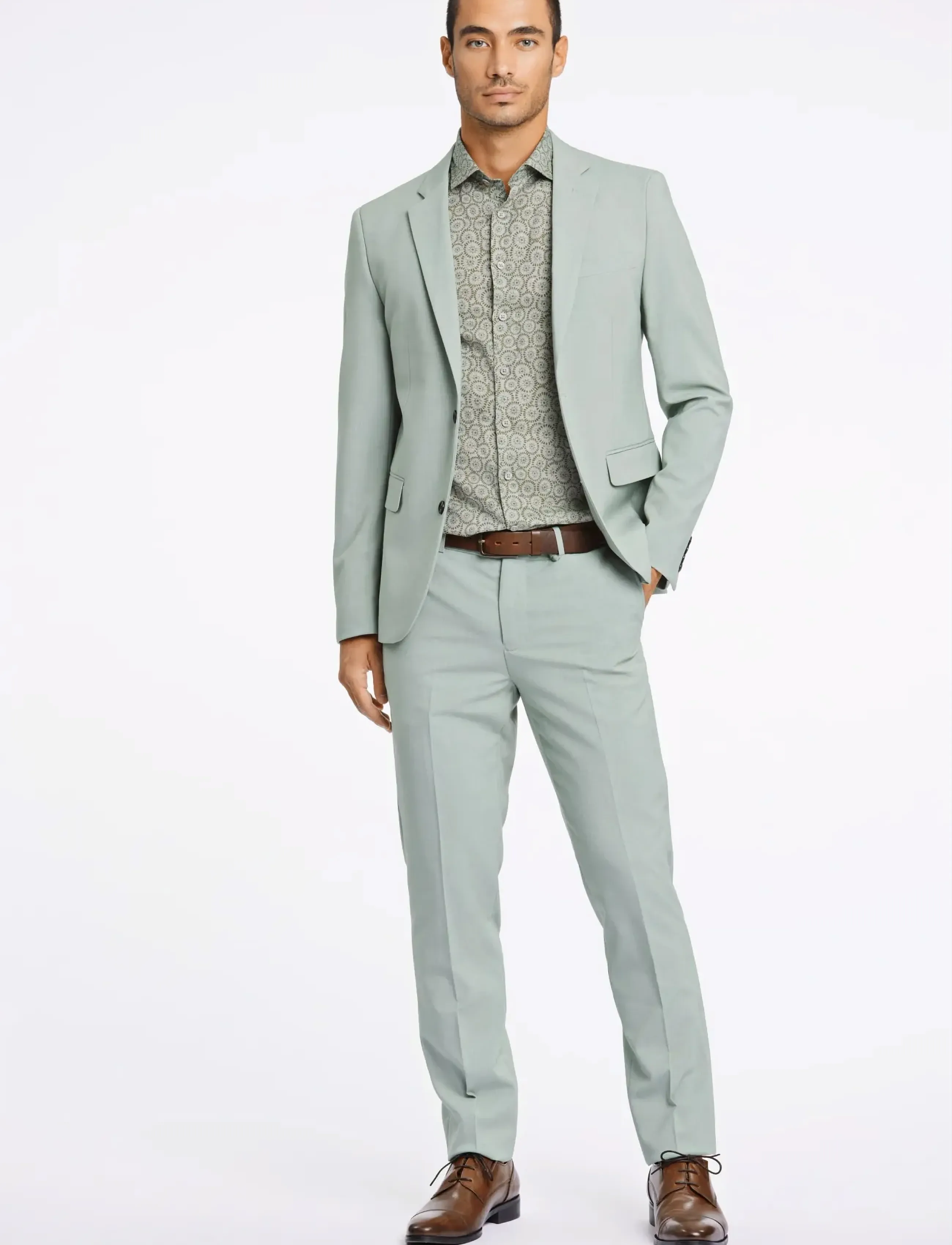 Lindbergh Plain Mens Suit Normal Length, 54, Suits & Blazer, Grün - Suits, Männerswear