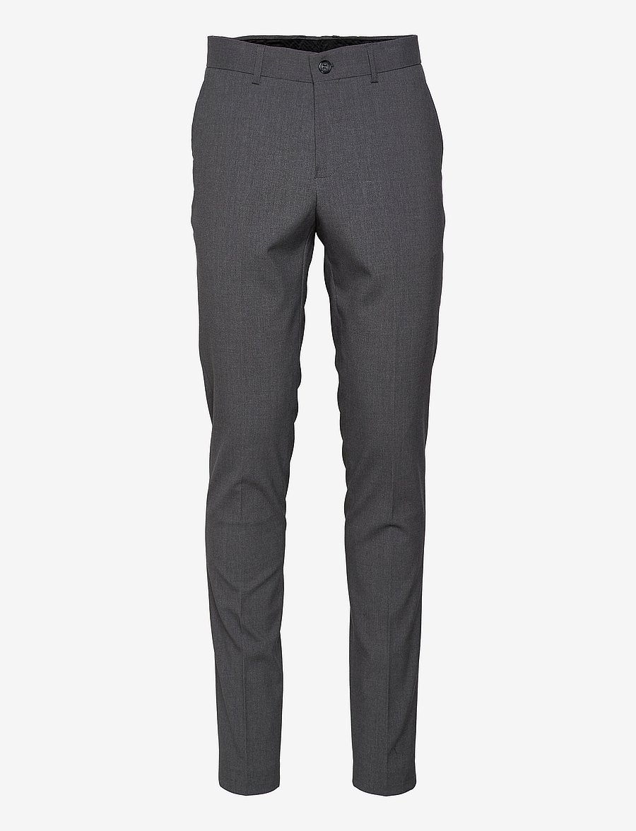 Lindbergh - Plain mens suit - normal length - einreiher - grey mix - 3