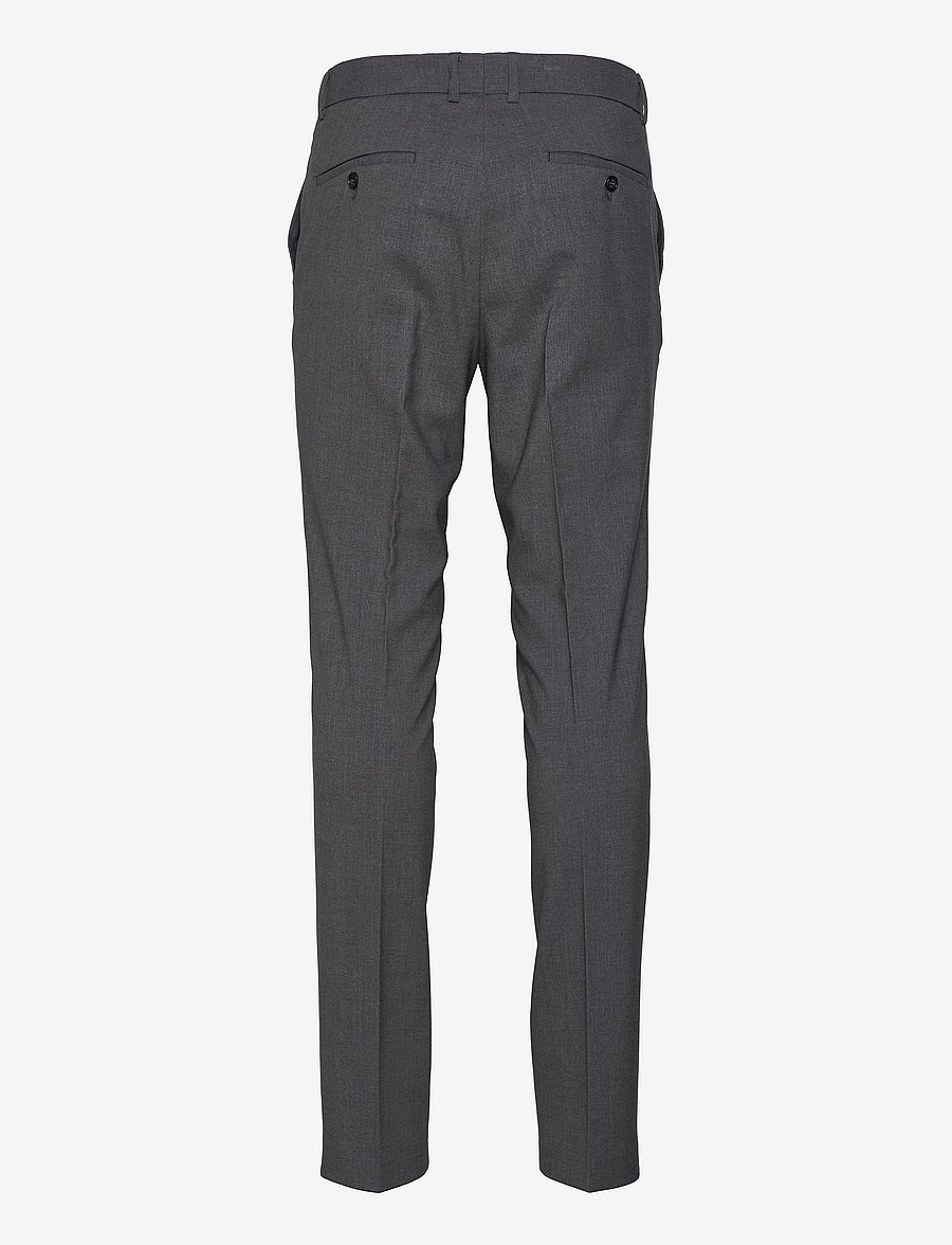 Lindbergh - Plain mens suit - normal length - einreiher - grey mix - 4